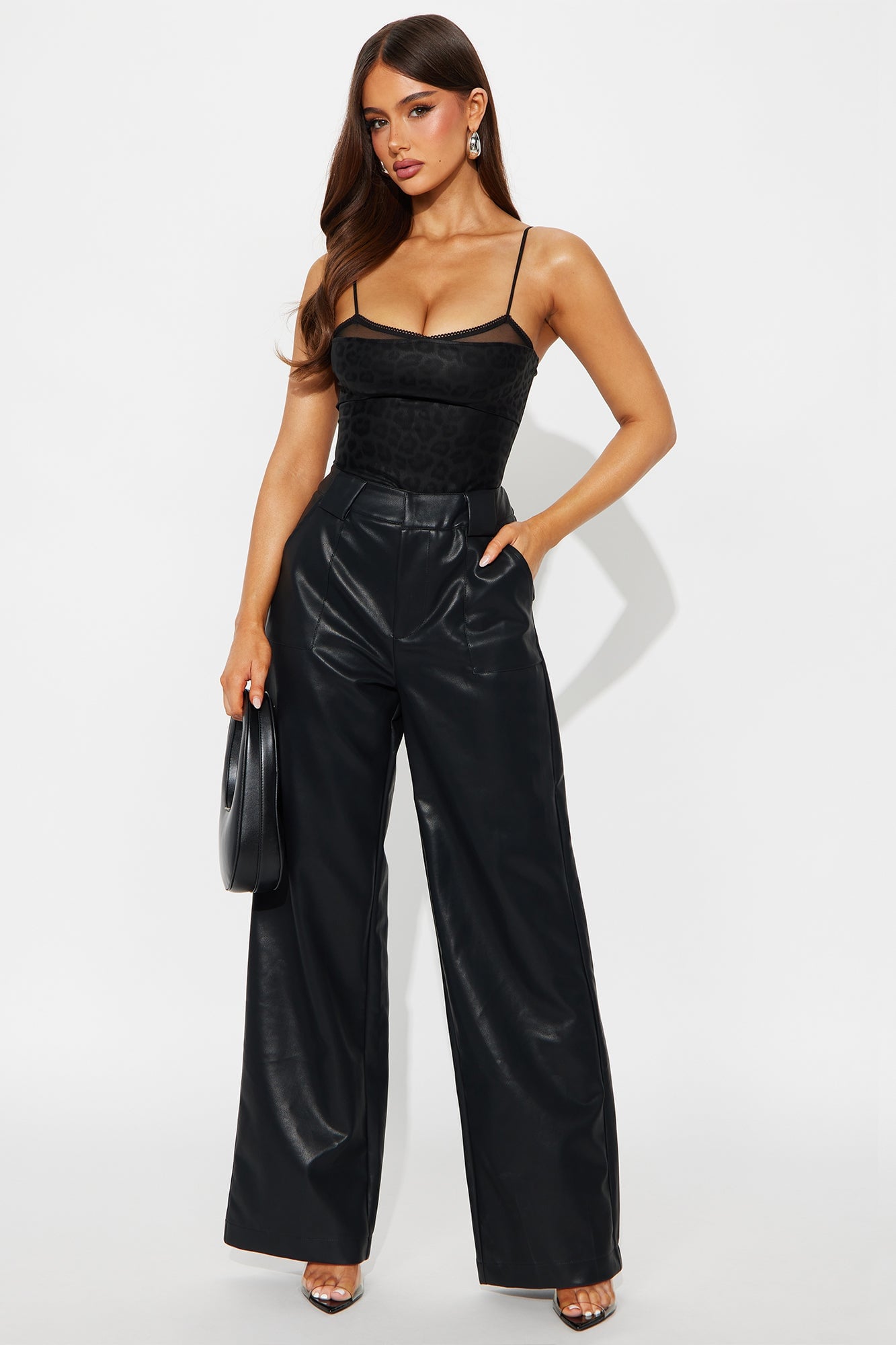 Tailored For You Faux Leather Pant - Black image 4