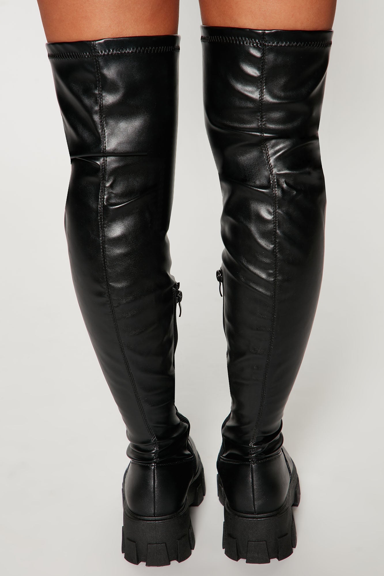 Play It Off Over The Knee Boots - Black image 4