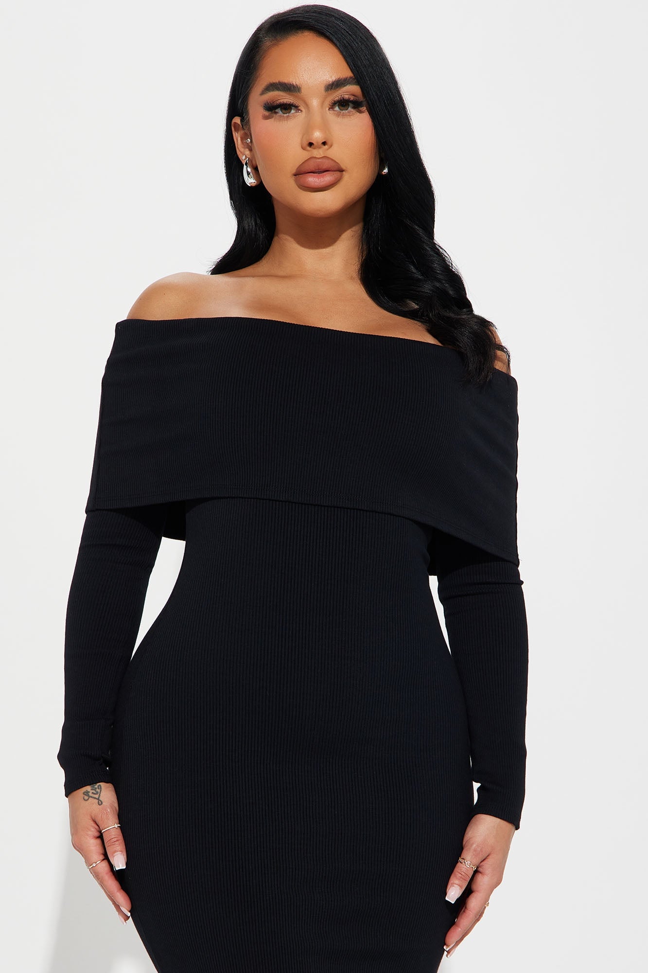 Nayeli Snatched Maxi Dress - Black image 5