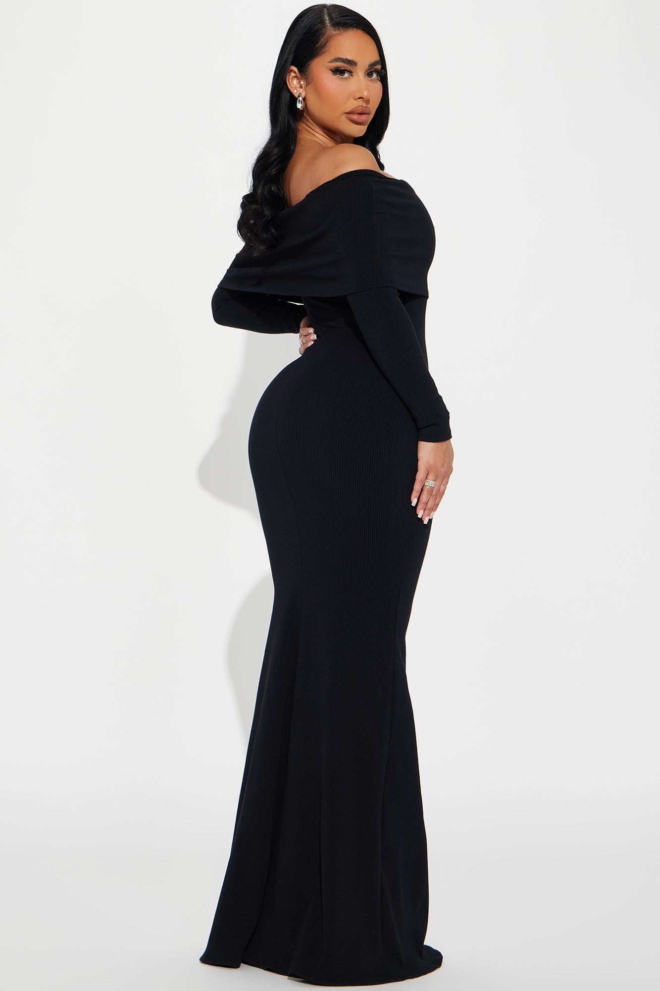 Nayeli Snatched Maxi Dress - Black image 6