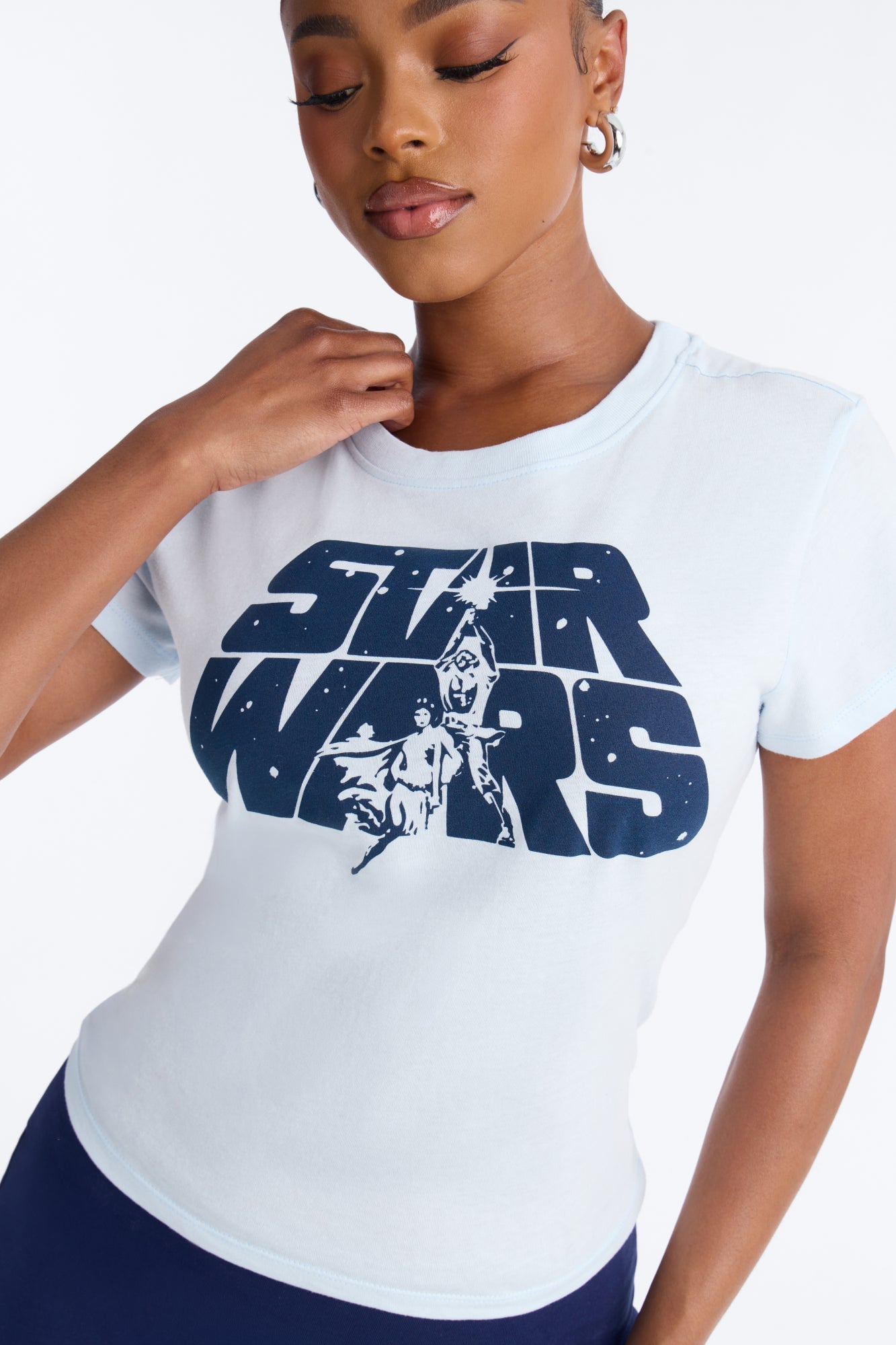 Starwars Classic Logo Baby Tee - Light Blue image 3