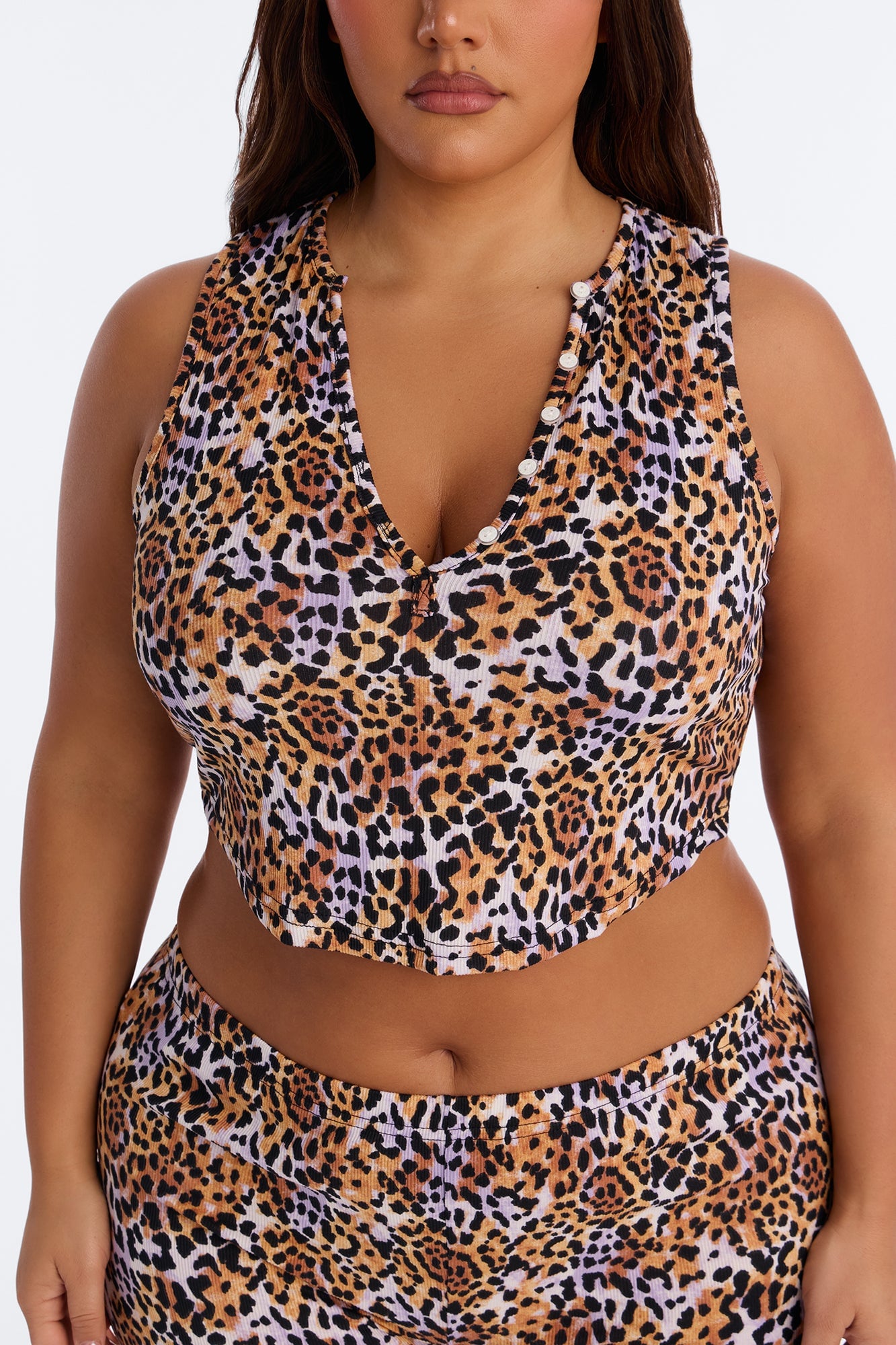 Sweet Safari Tank PJ Pant Set - Brown/combo image 3