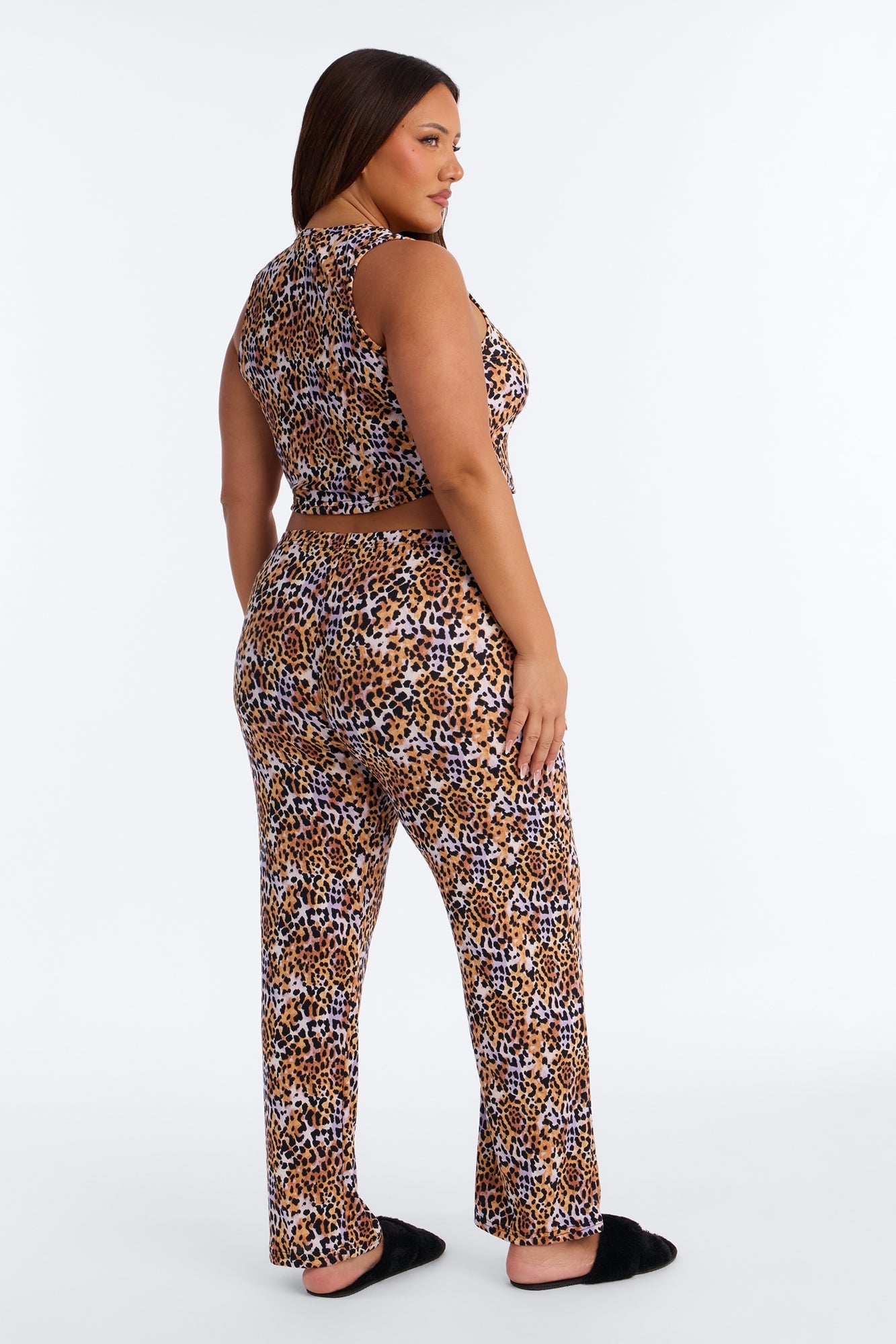 Sweet Safari Tank PJ Pant Set - Brown/combo image 4