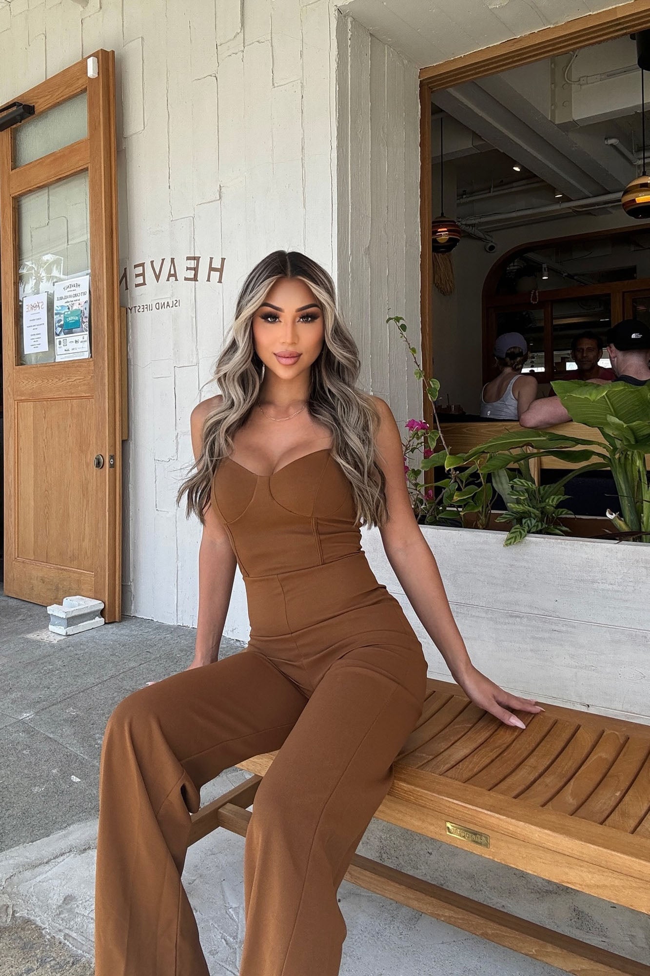 Taking Notes Jumpsuit - Mocha image 7