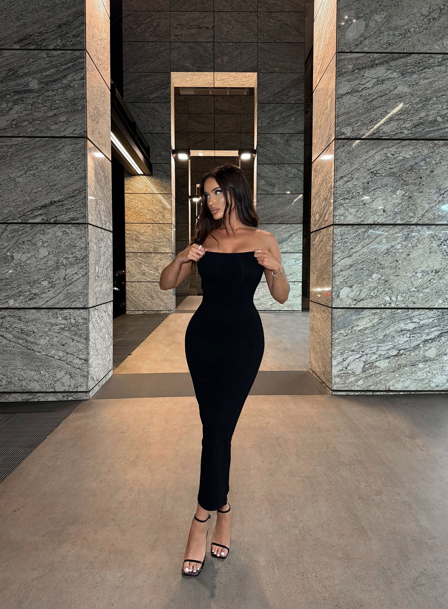 Madeline Snatched Maxi Dress - Black image 1
