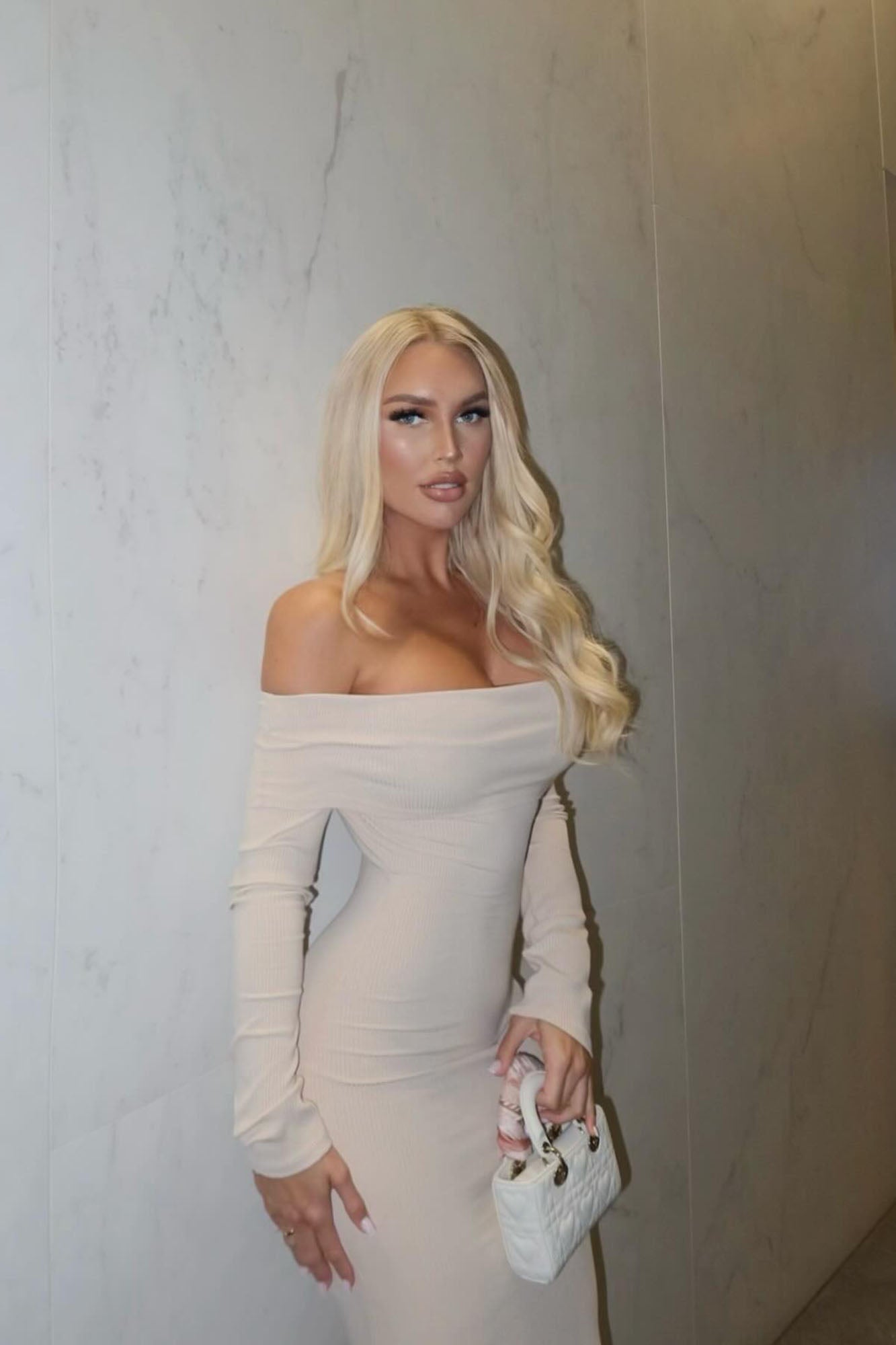 Nayeli Snatched Maxi Dress - Cream image 8