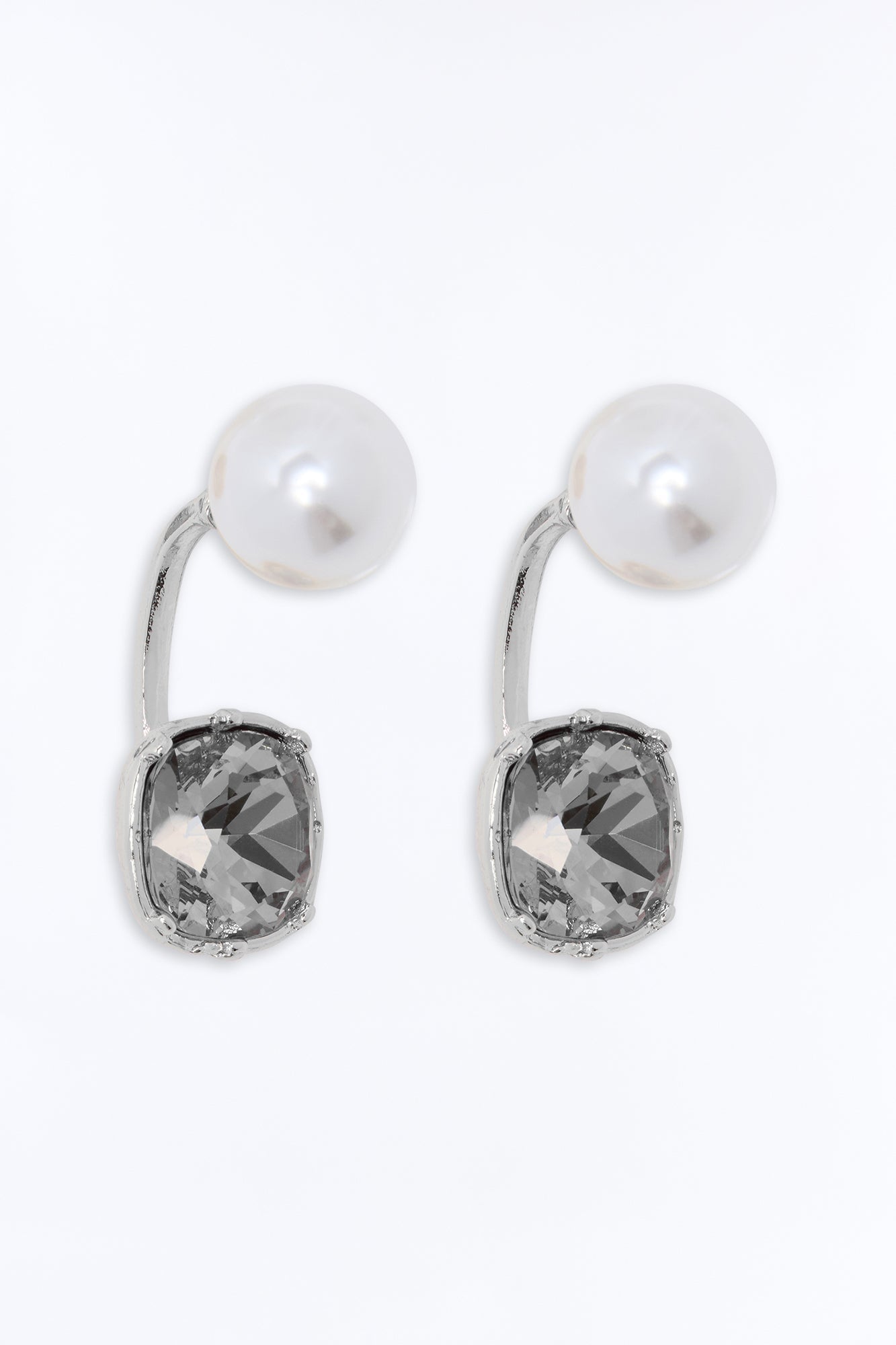 Sweet Pearl Drop Earrings - Silver image 3