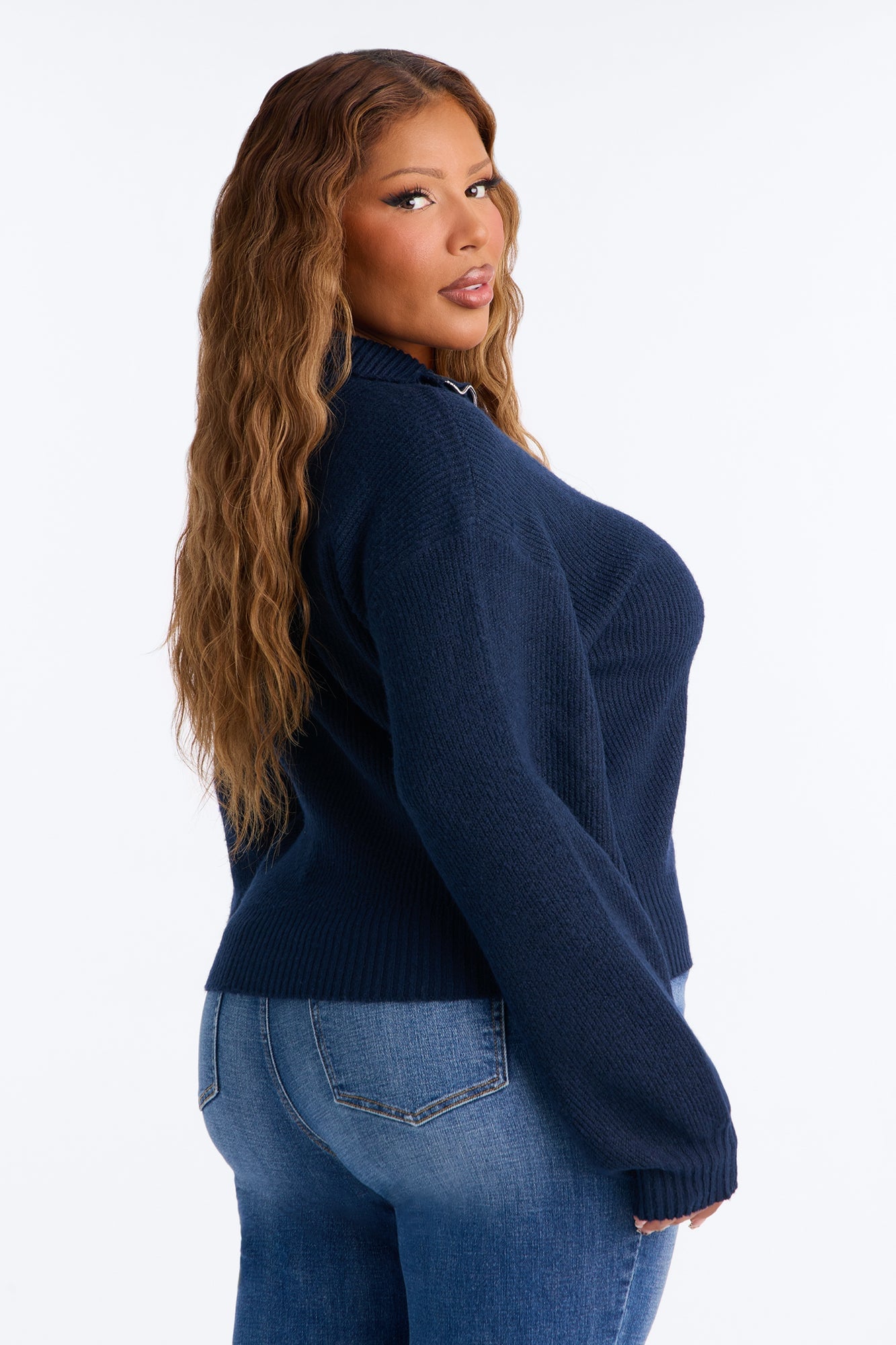 Tell Me About It Sweater - Navy image 4
