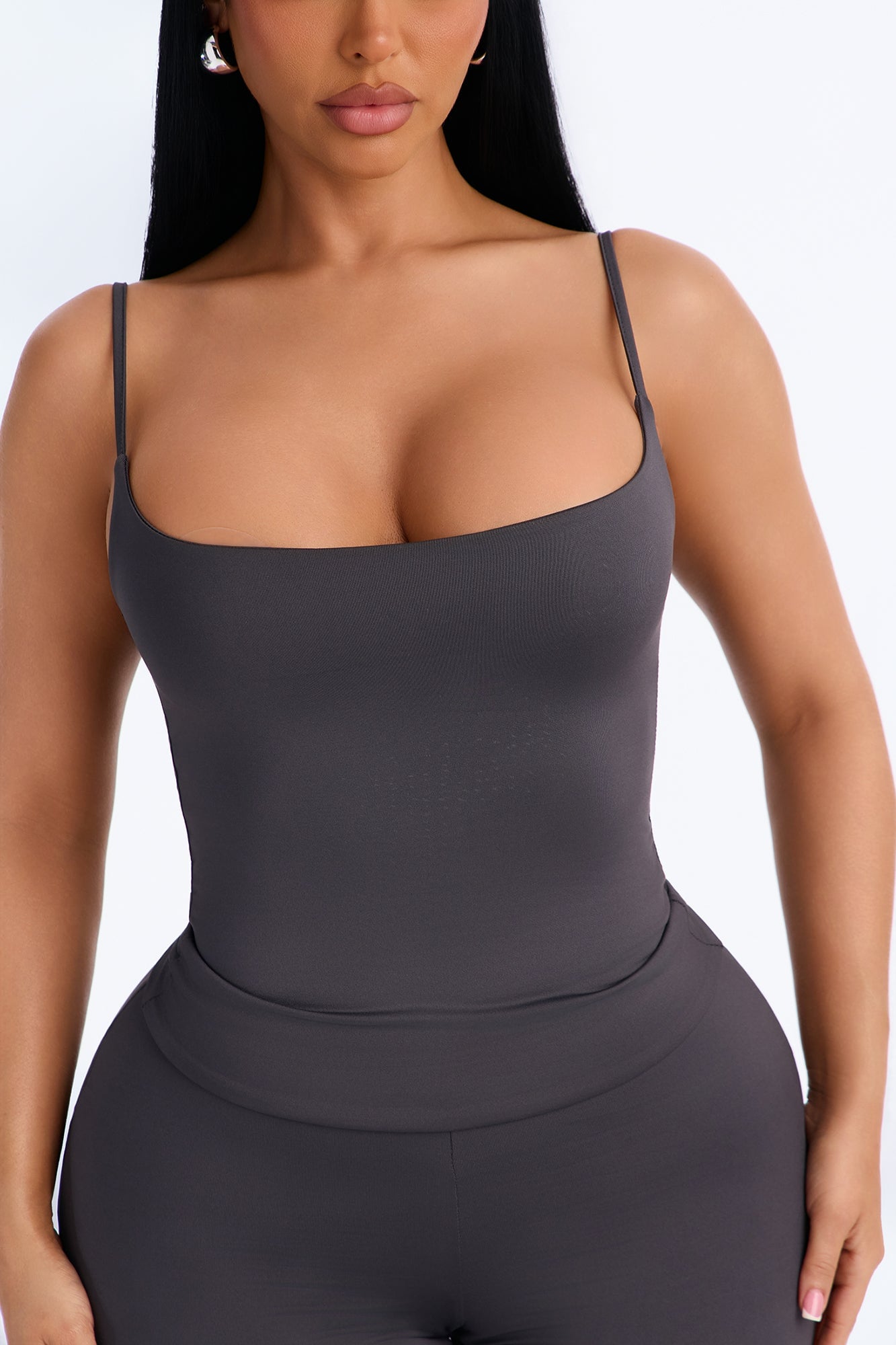 Contour Double Lined Cami Top - Charcoal image 7