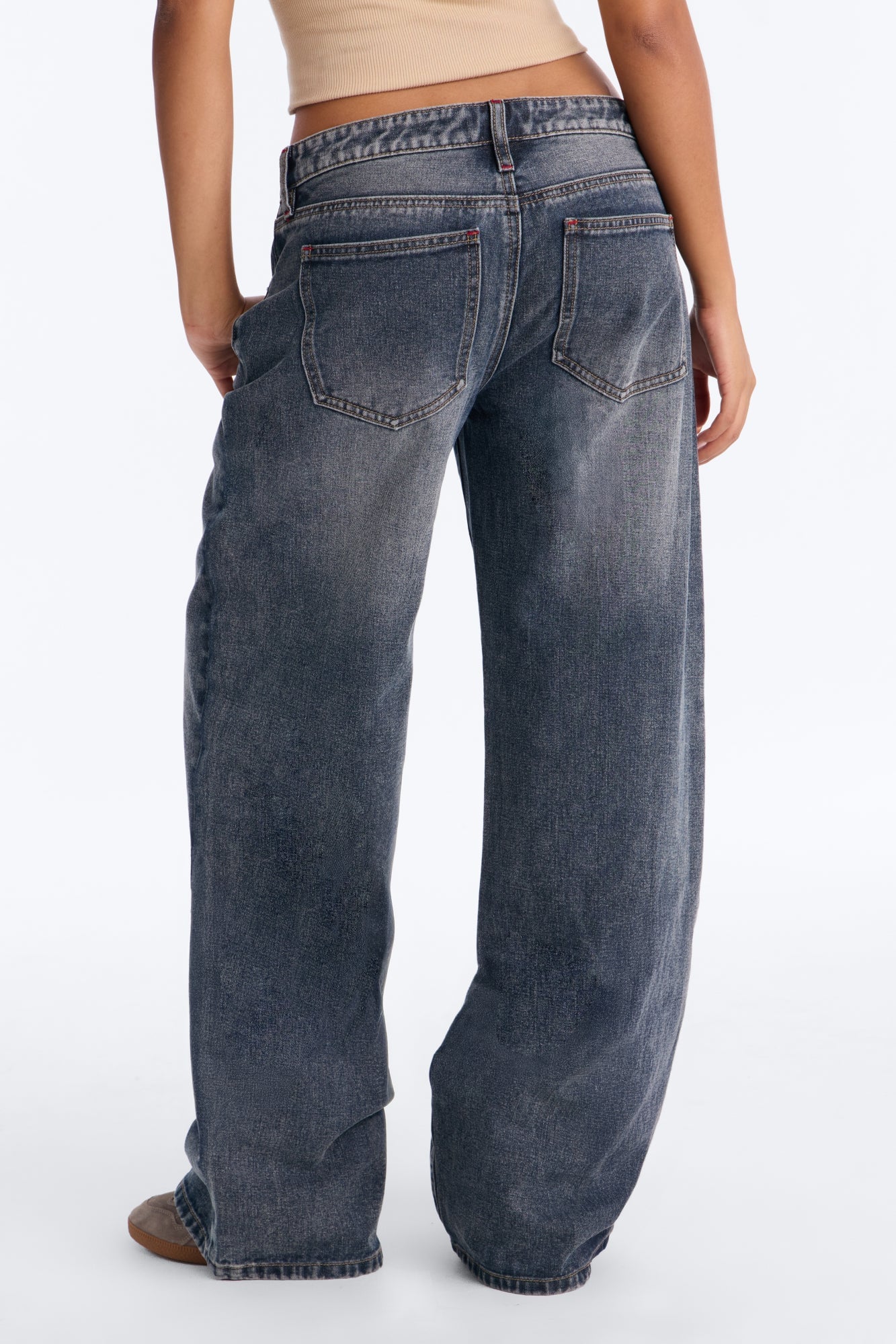 The 412 Low Rise Rigid Wide Leg Jeans - Dark Wash image 8