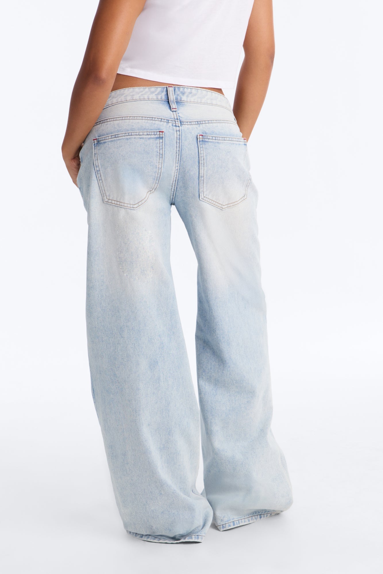 The 412 Low Rise Rigid Wide Leg Jeans - Light Wash image 8
