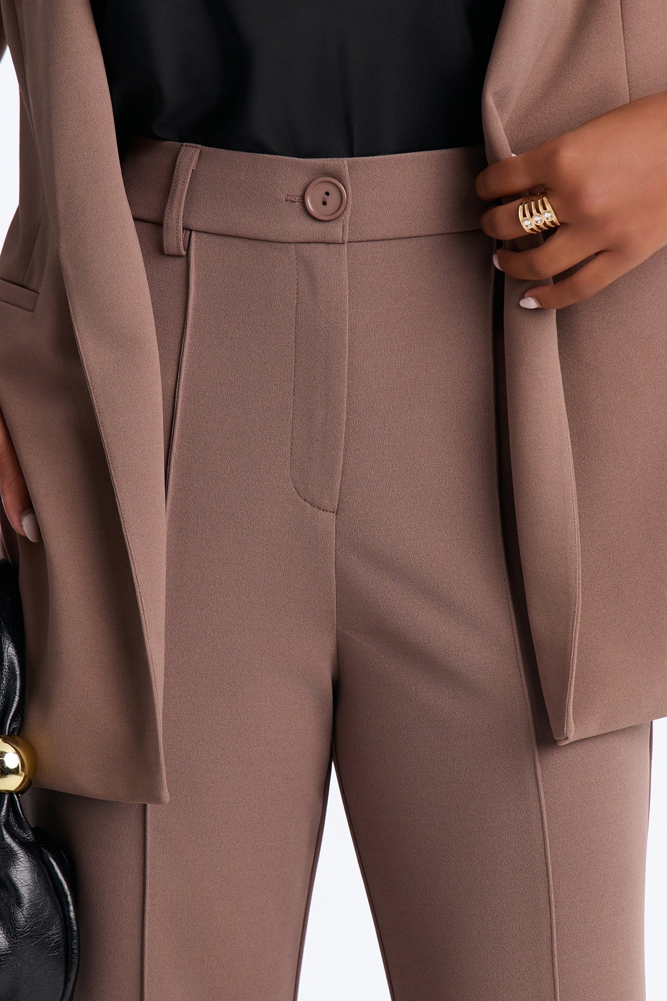 Tall Heidi Wide Leg Trouser Pant - Caffe image 7