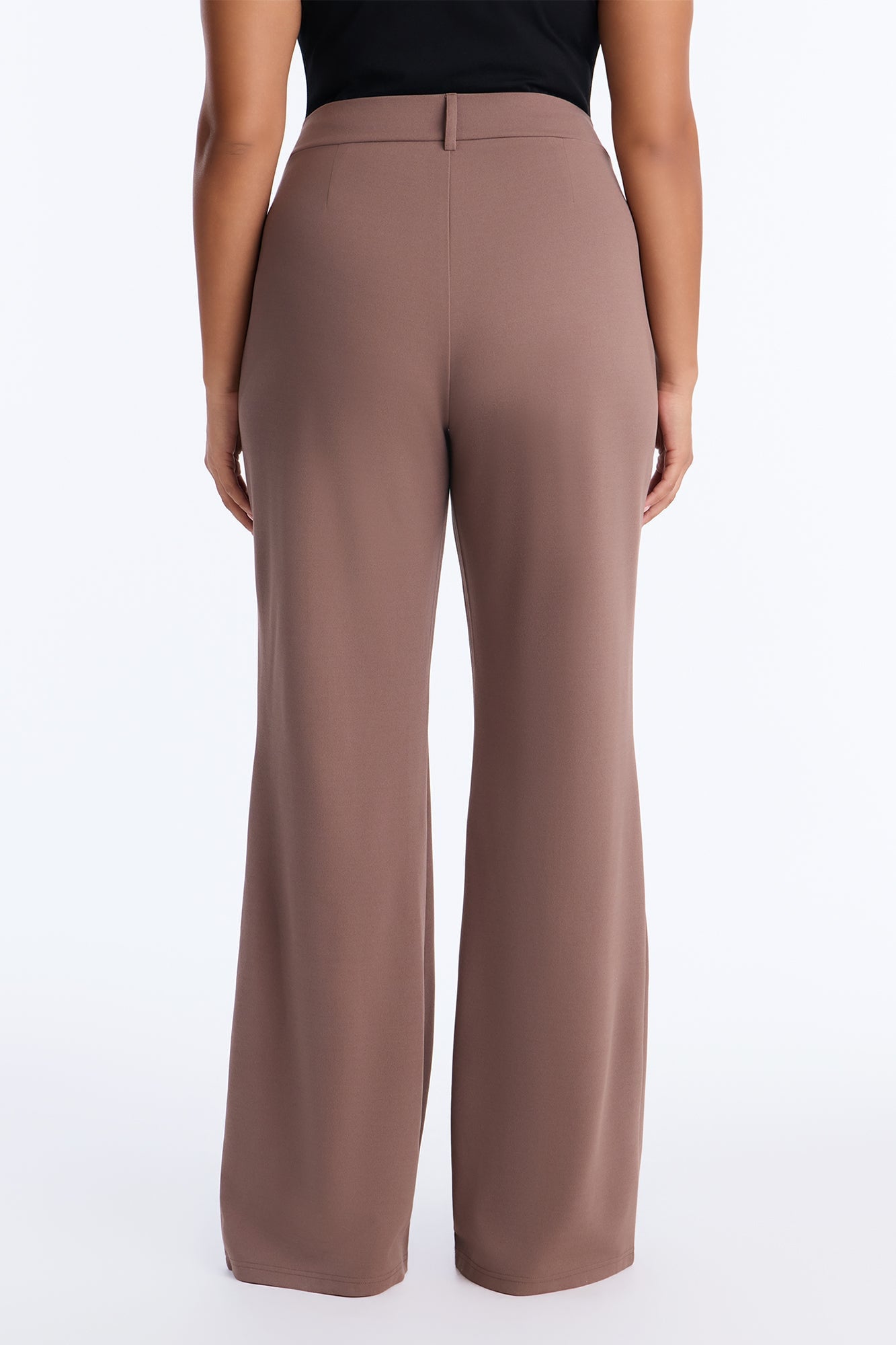 Tall Heidi Wide Leg Trouser Pant - Caffe image 4