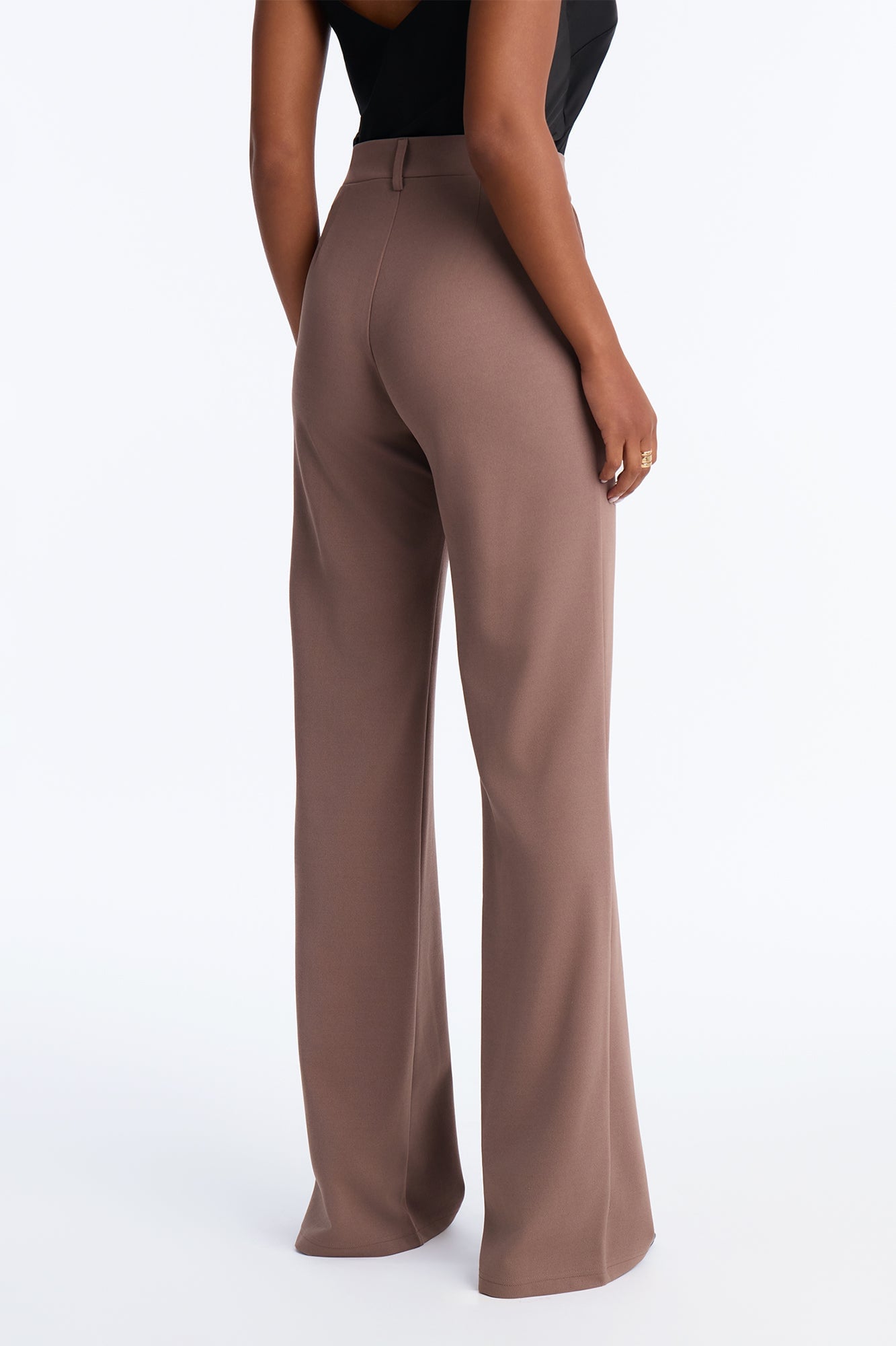 Heidi Wide Leg Trouser Pant - Caffe image 8