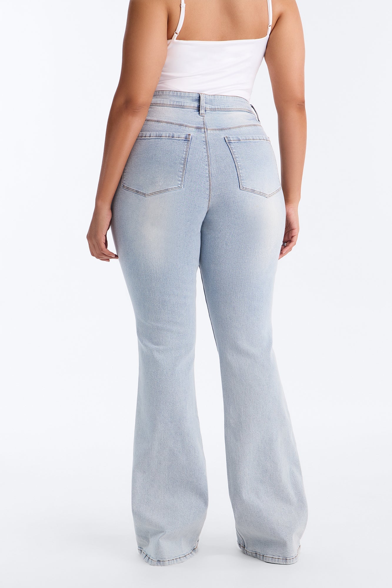 Tall Lost Without You Soft Stretch Bootcut Jeans - Light Wash image 3