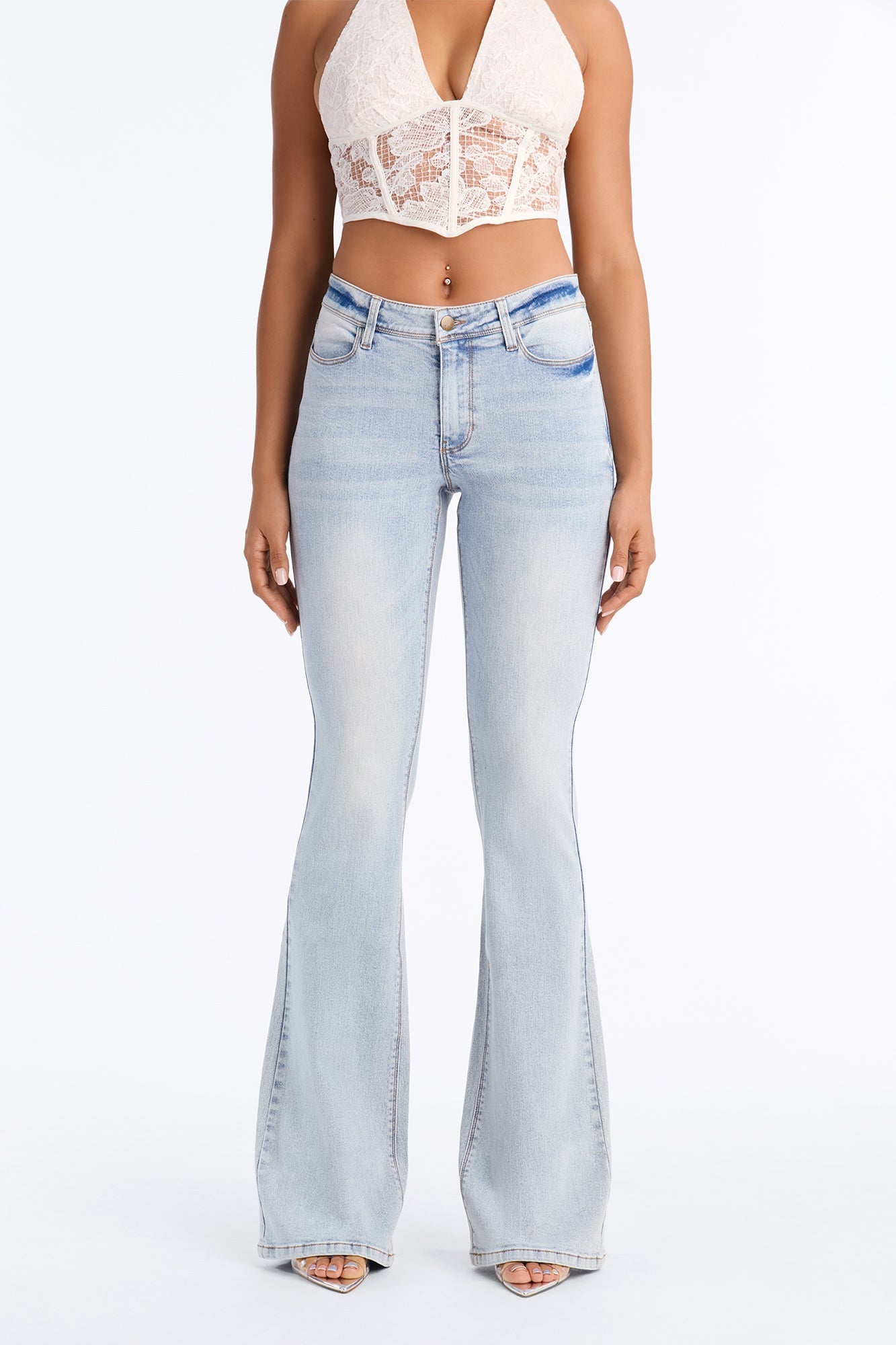 Tall Lost Without You Soft Stretch Bootcut Jeans - Light Wash image 6