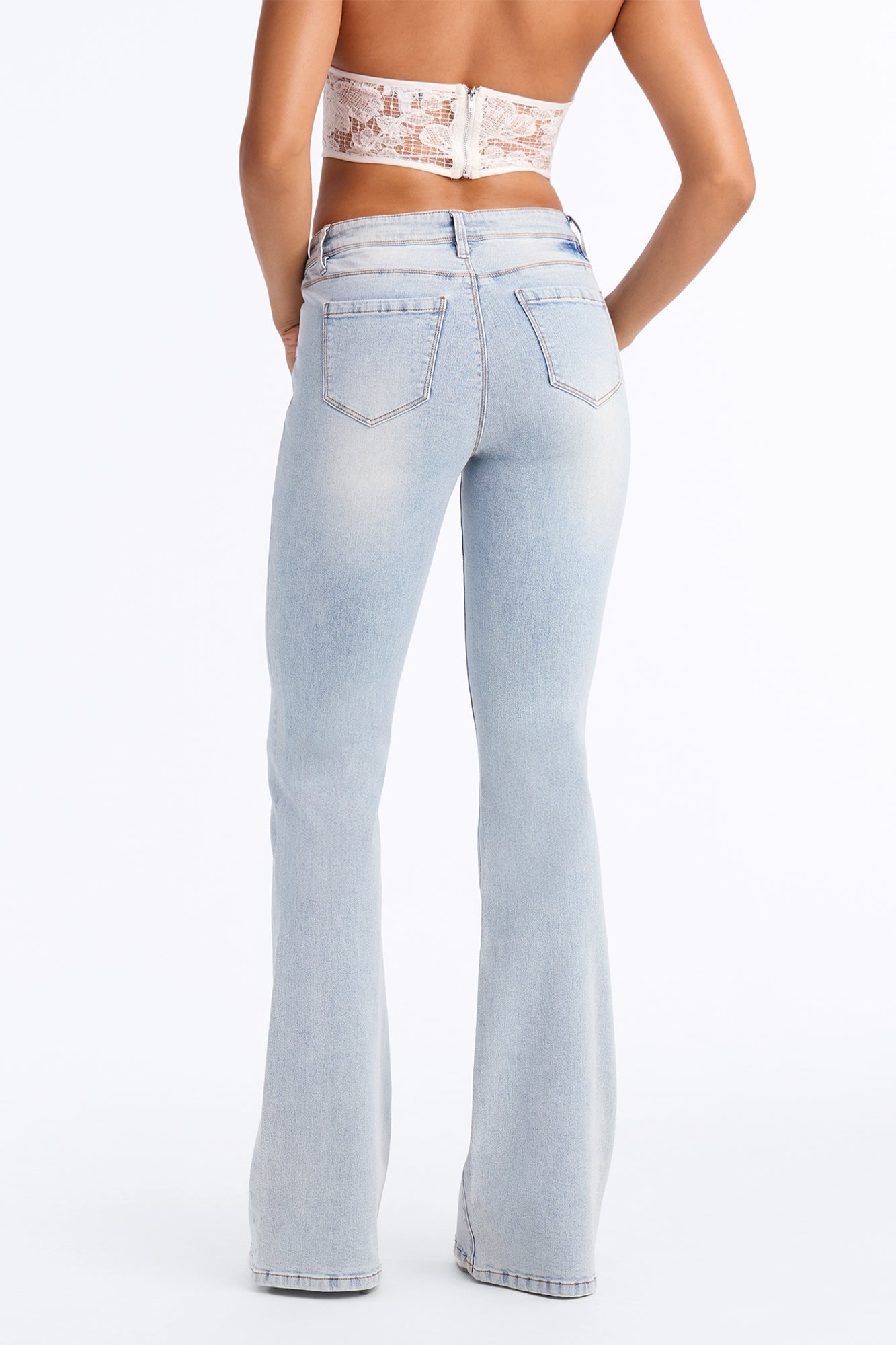 Tall Lost Without You Soft Stretch Bootcut Jeans - Light Wash image 7