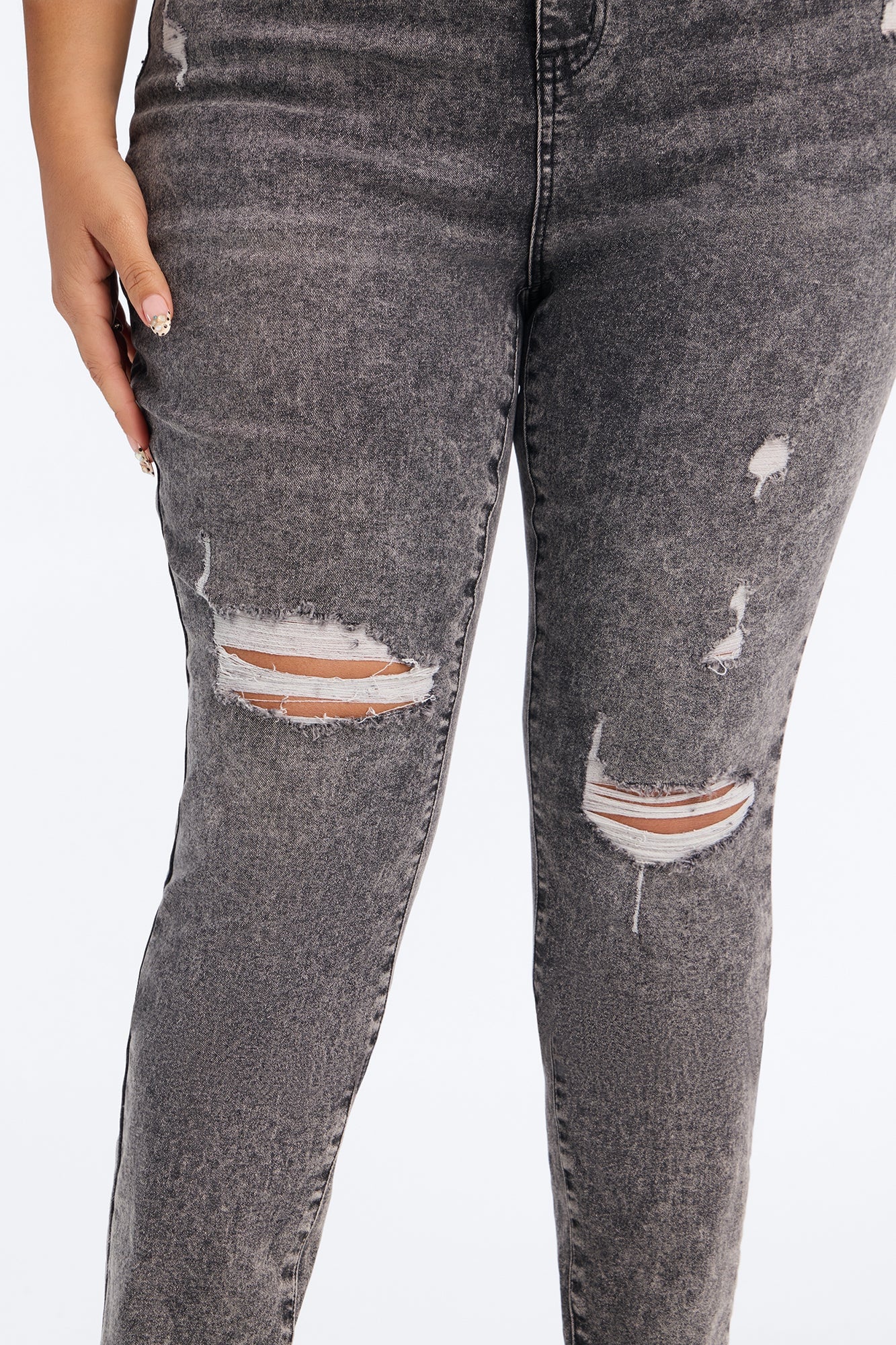 Tall Living Life High Stretch Skinny Jeans - Black Wash image 3