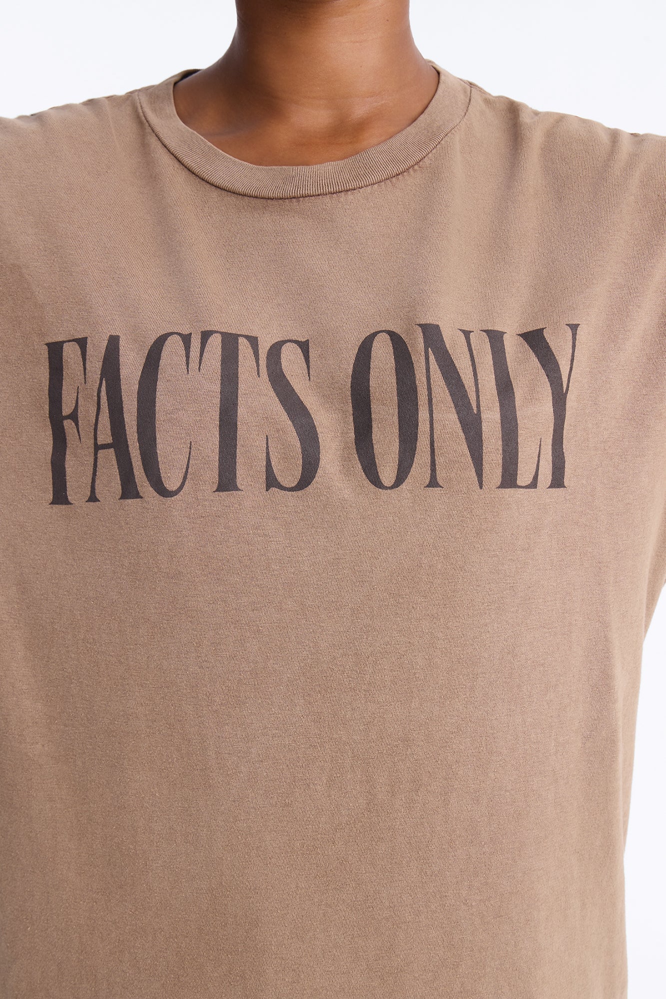 Speaking Facts Only Washed Tee - Taupe image 3