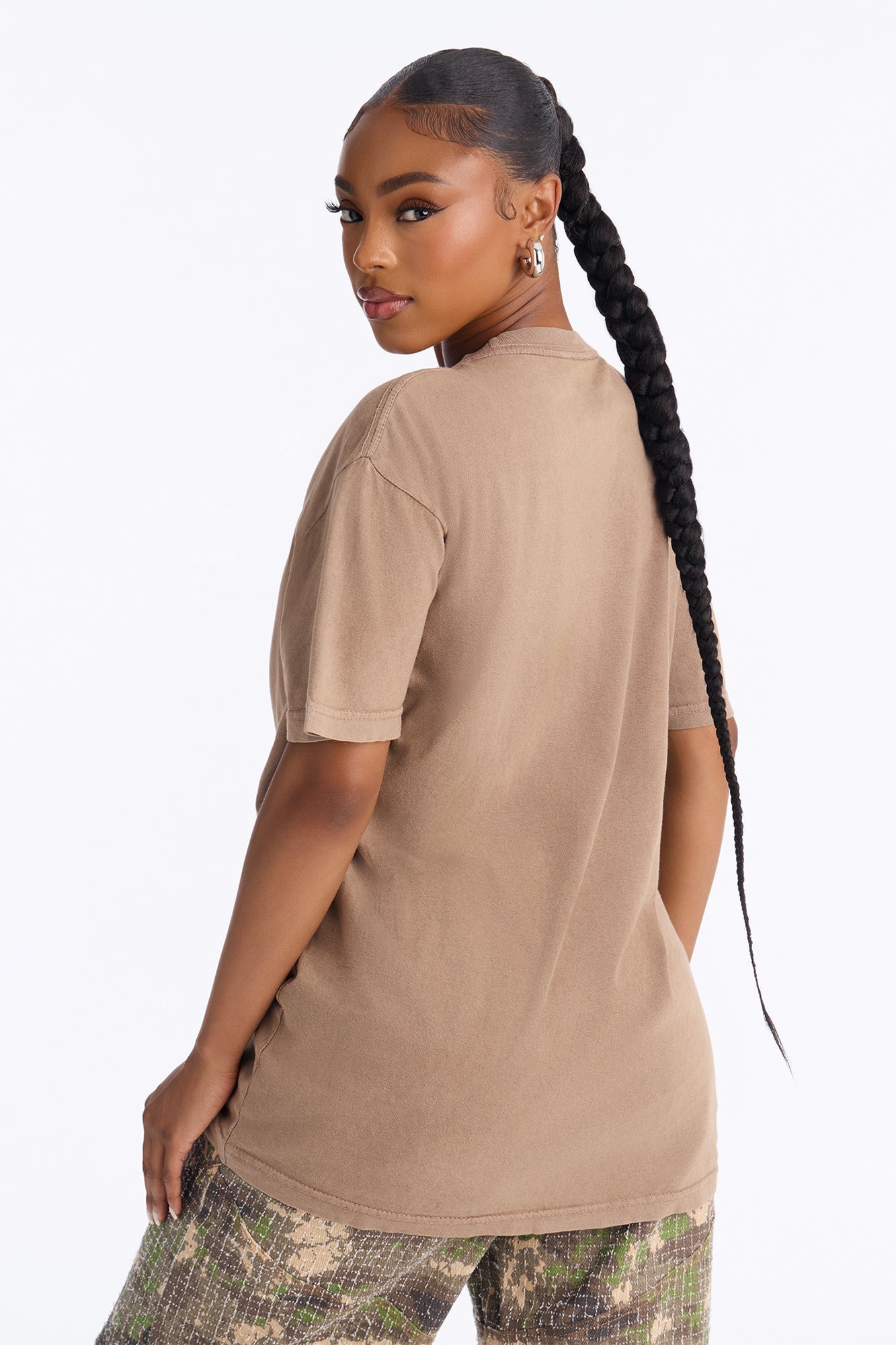 Speaking Facts Only Washed Tee - Taupe image 4