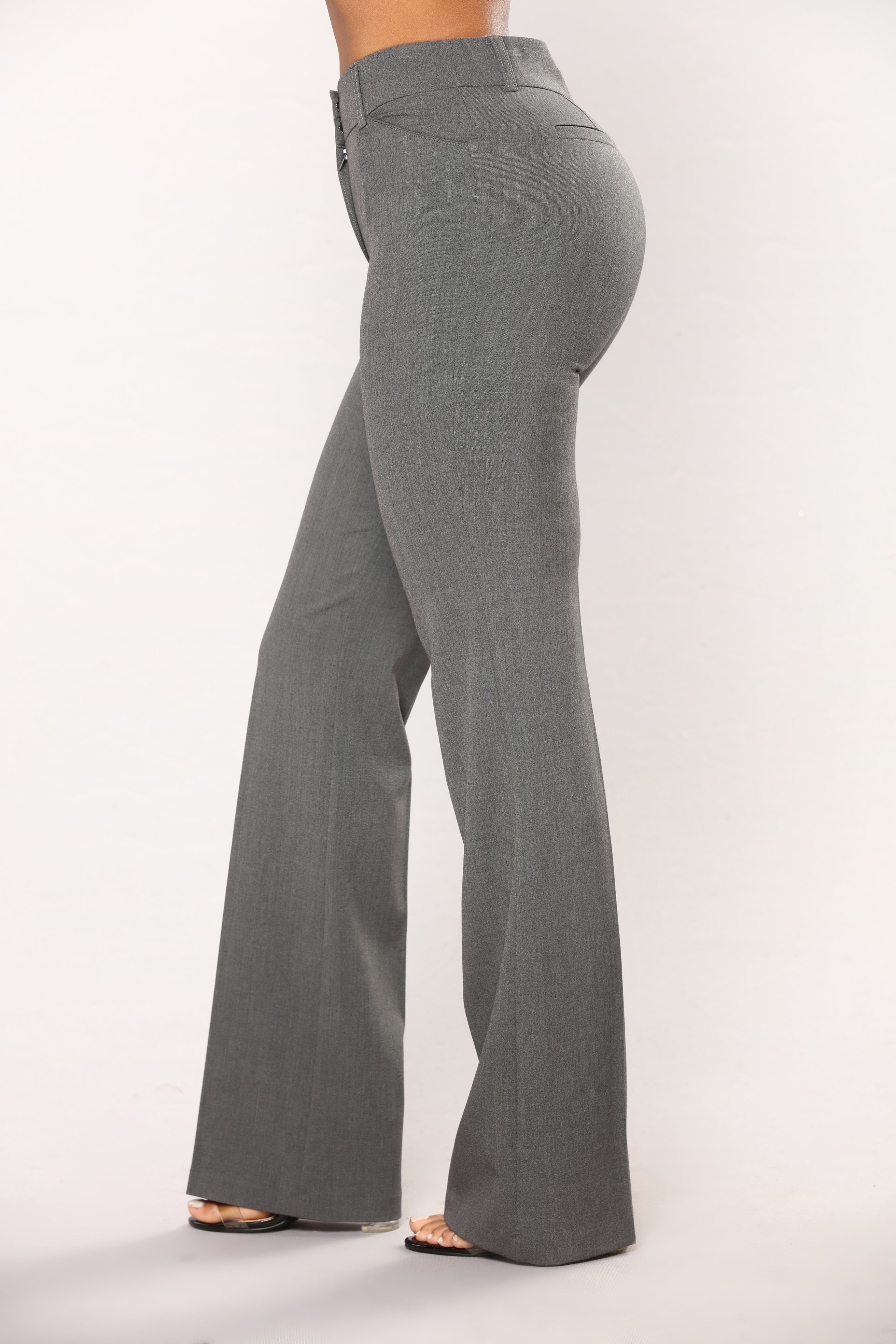 Tasha Dressy High Rise Pants - Charcoal image 2