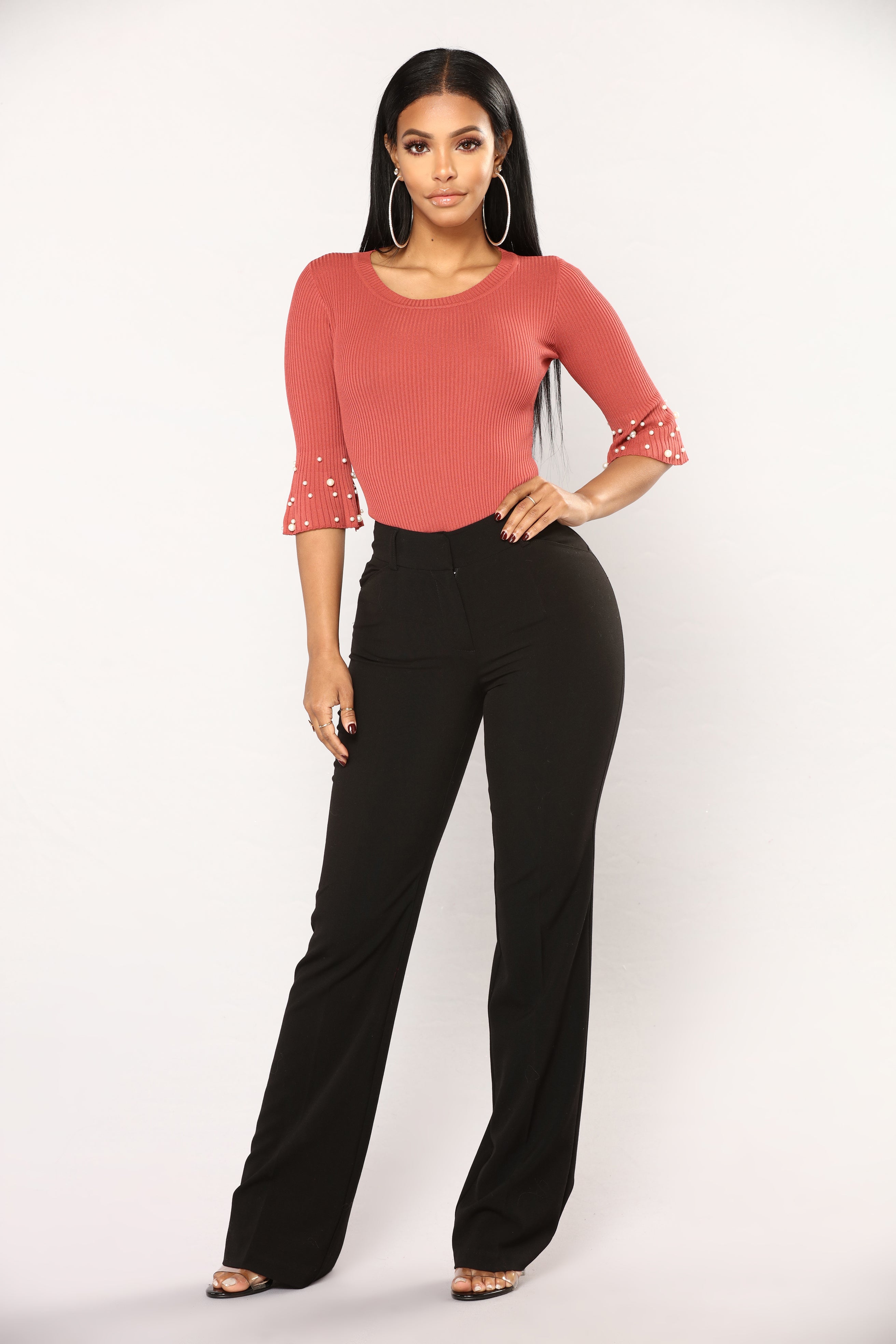 Tasha Dressy High Rise Pants - Black image 2