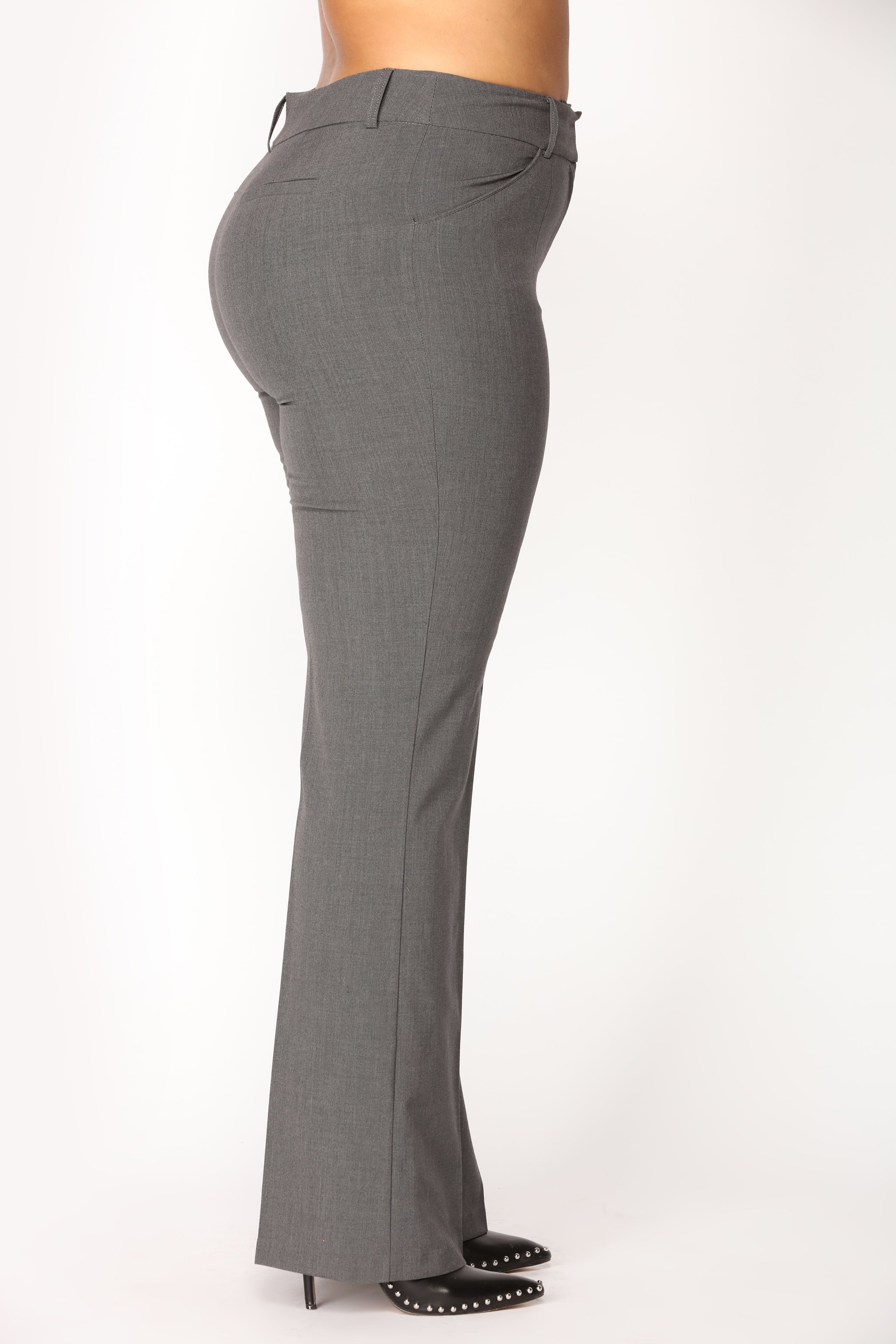 Tasha Dressy High Rise Pants - Charcoal image 10