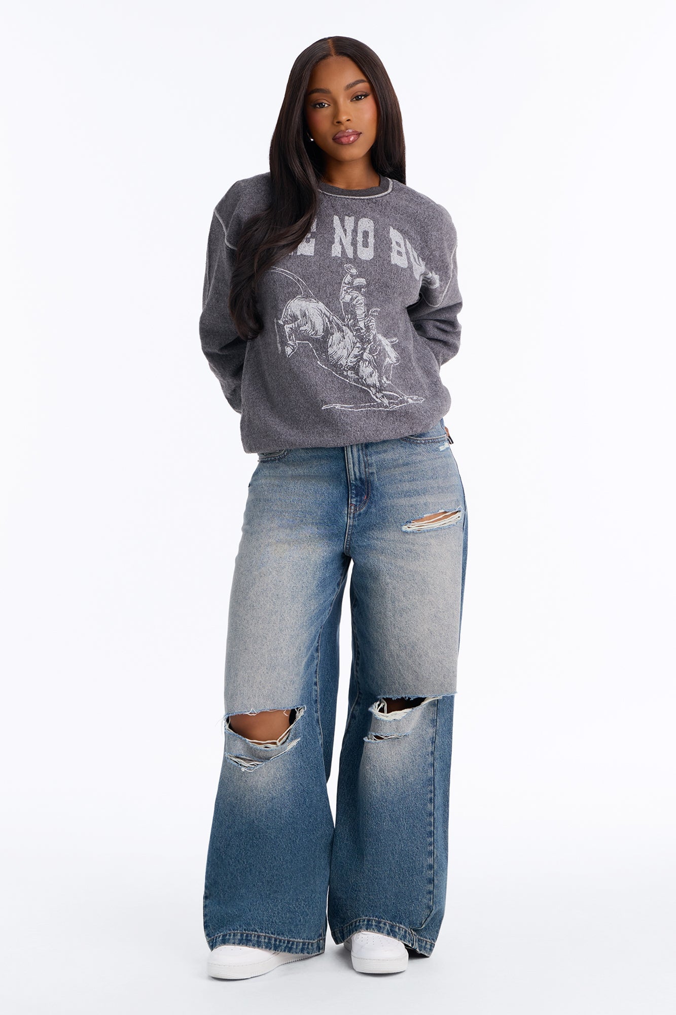 Take No Bull Reverse Fleece Sweatshirt - Black Wash image 6