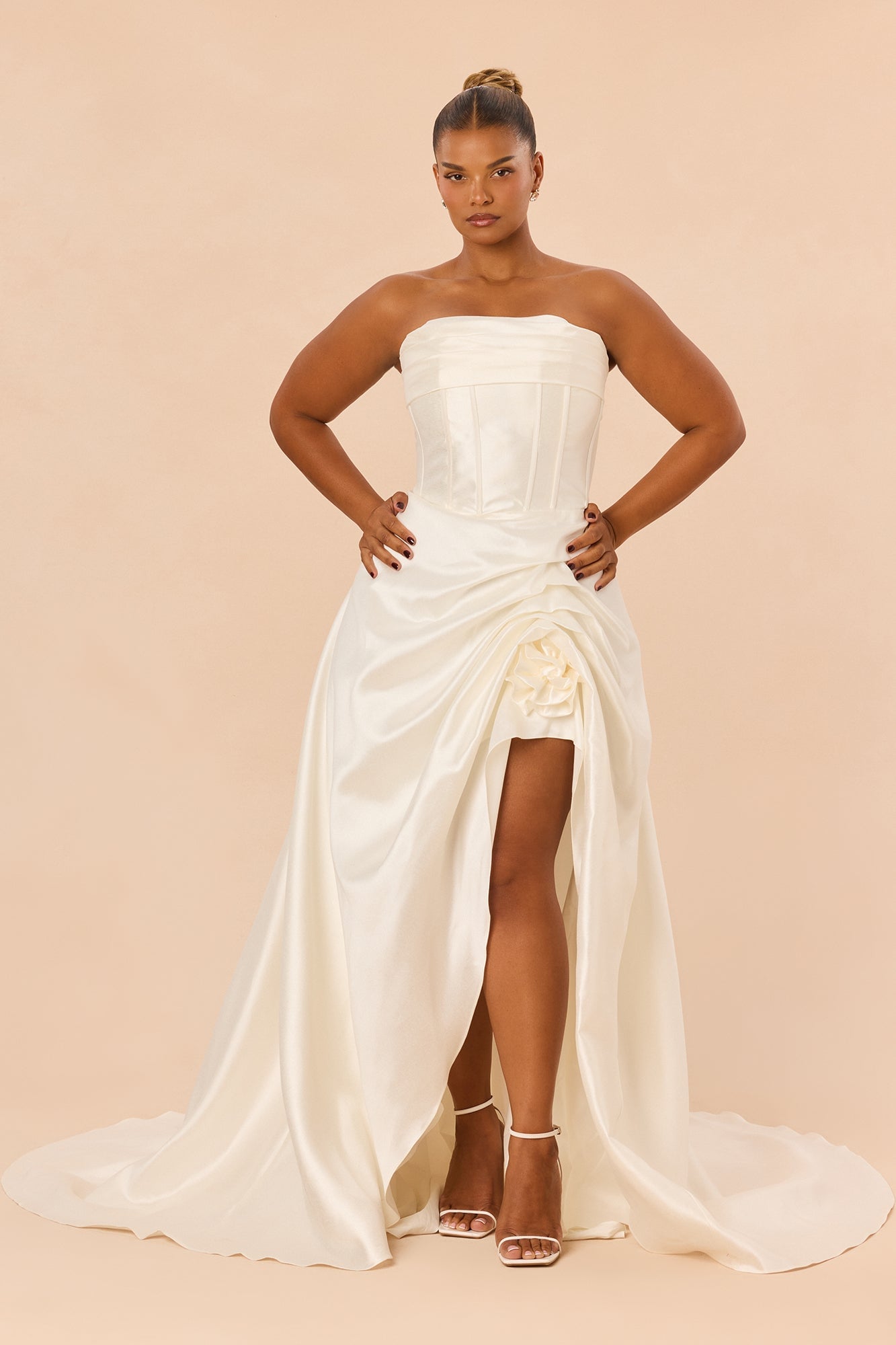 Swept Away Taffeta Gown - Ivory image 1