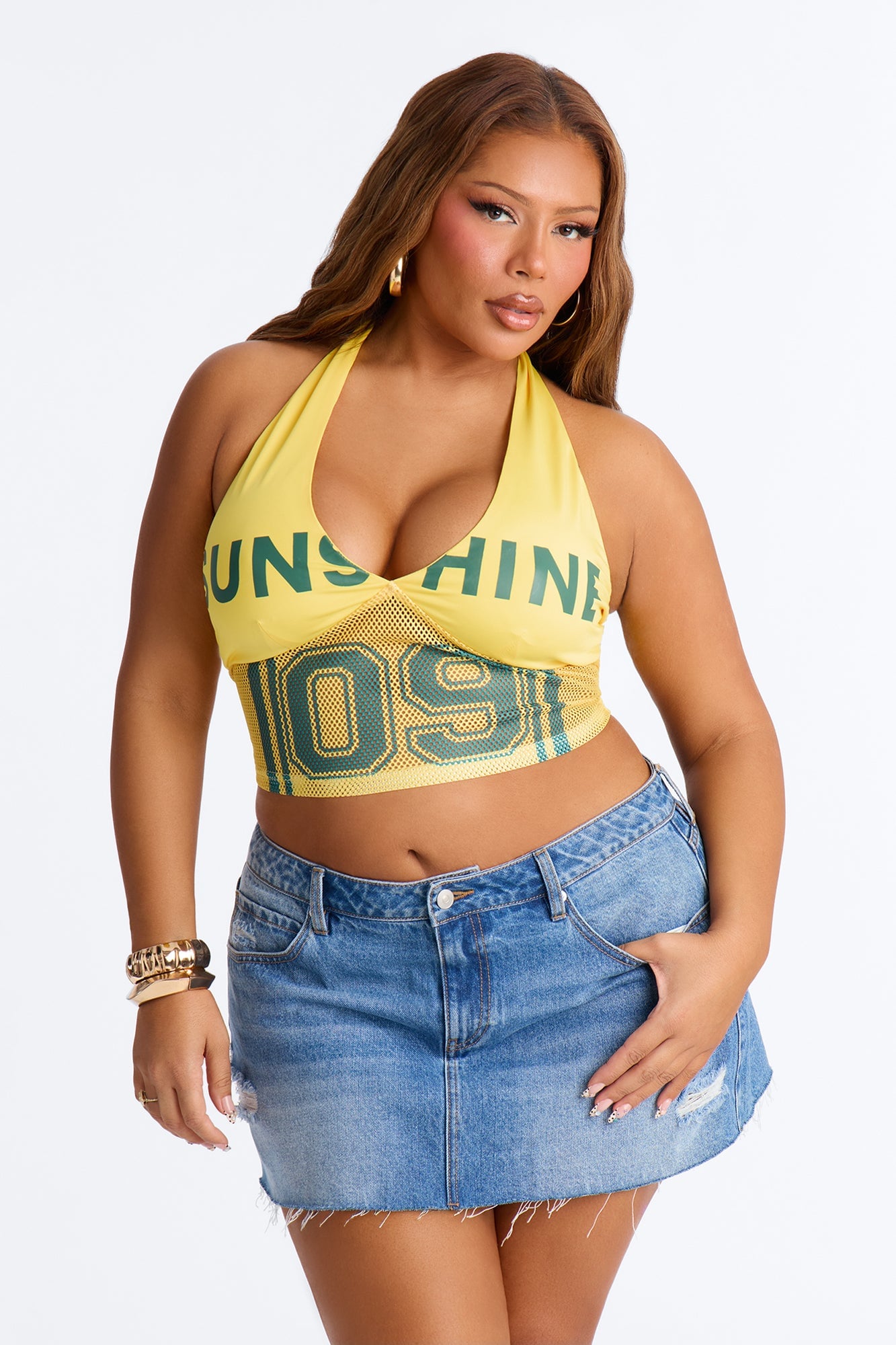 Sunshine Honey Halter Top - Yellow image 1