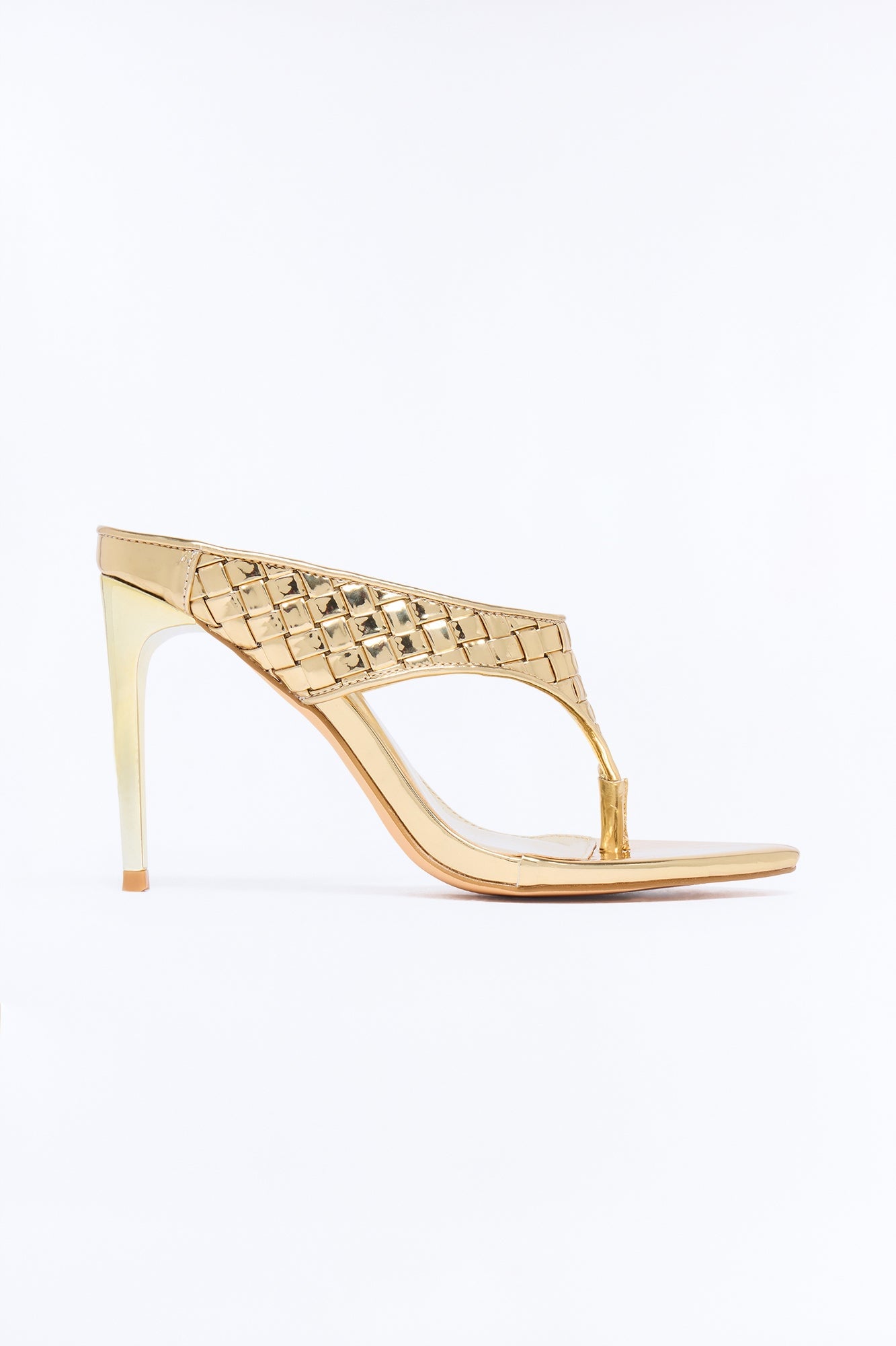 That’s Mine Metallic Thong High Heels - Gold image 3