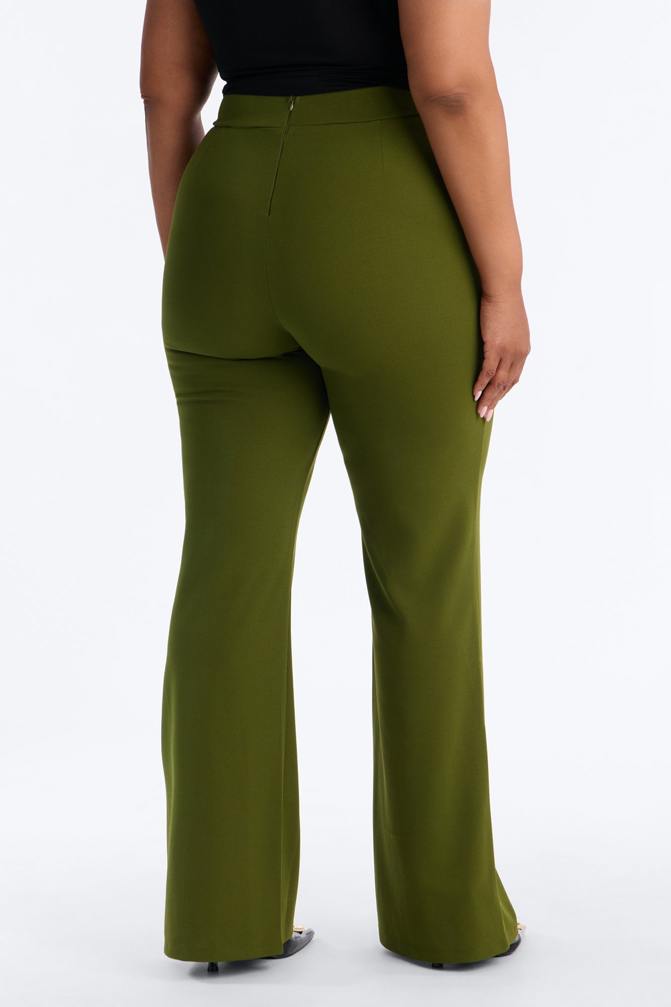 Tall Call It Even Wide Leg Dress Pants - Olive image 3