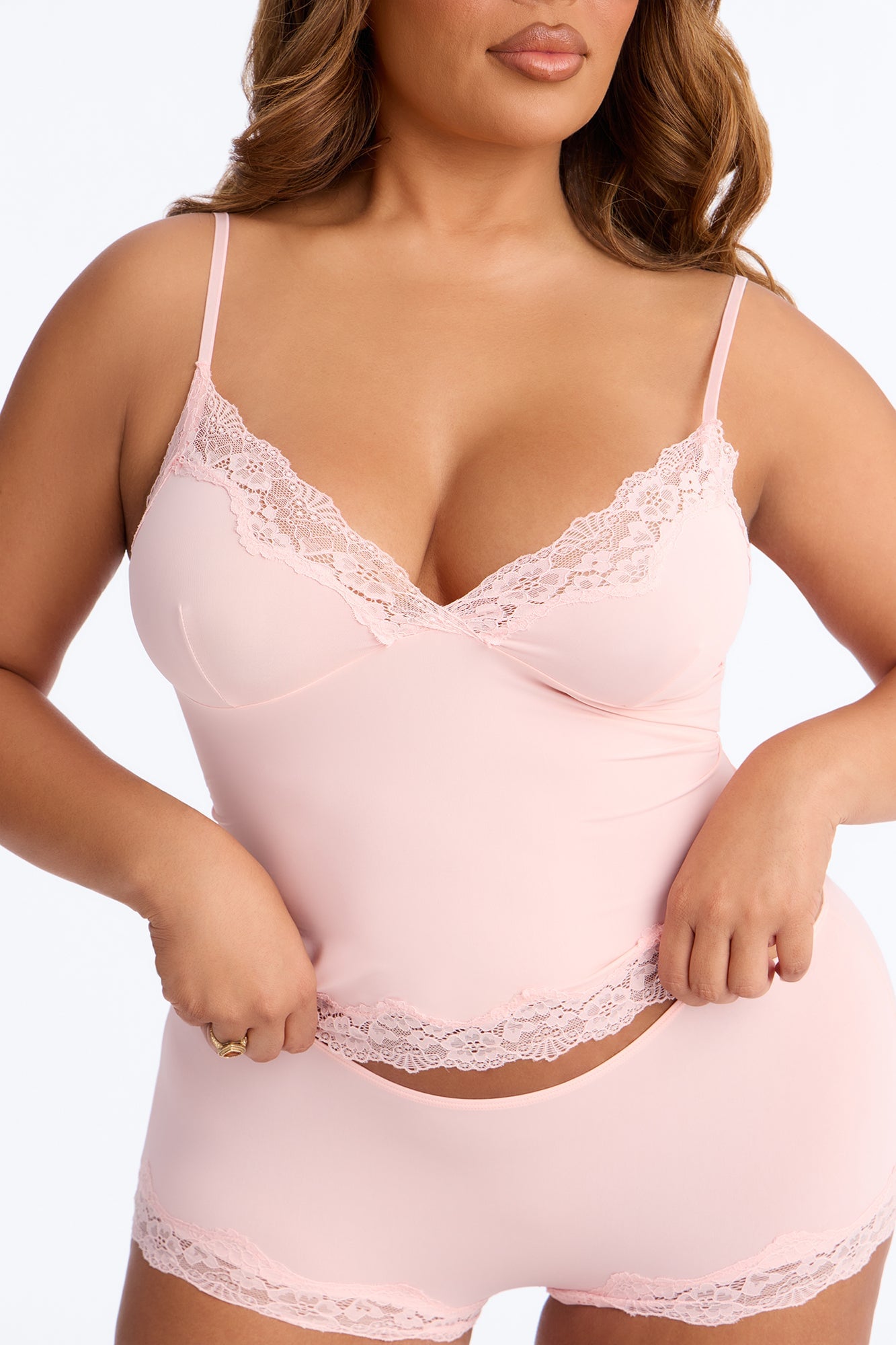 Sweet Dreams Tonight Cami Short Set - Blush image 2