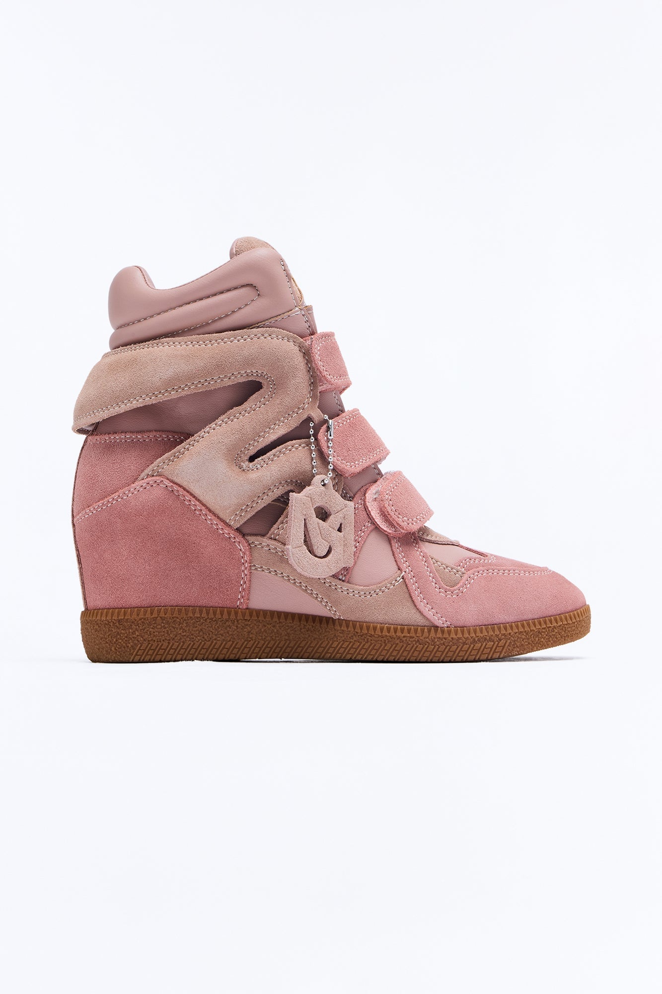 Steve Madden Mavis Suede Wedge Sneakers - Pink image 3