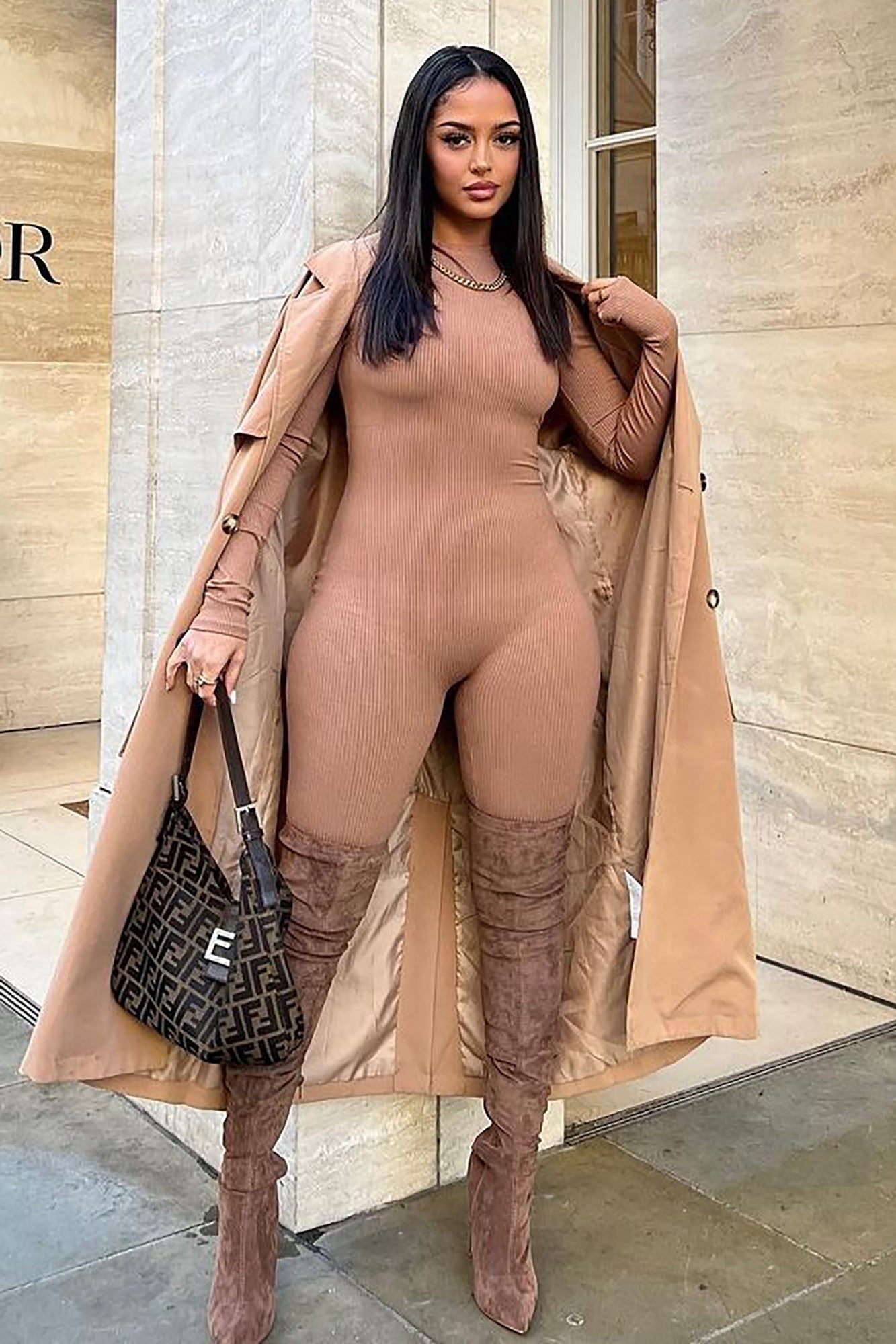 Maribel Snatched Jumpsuit - Nude image 6
