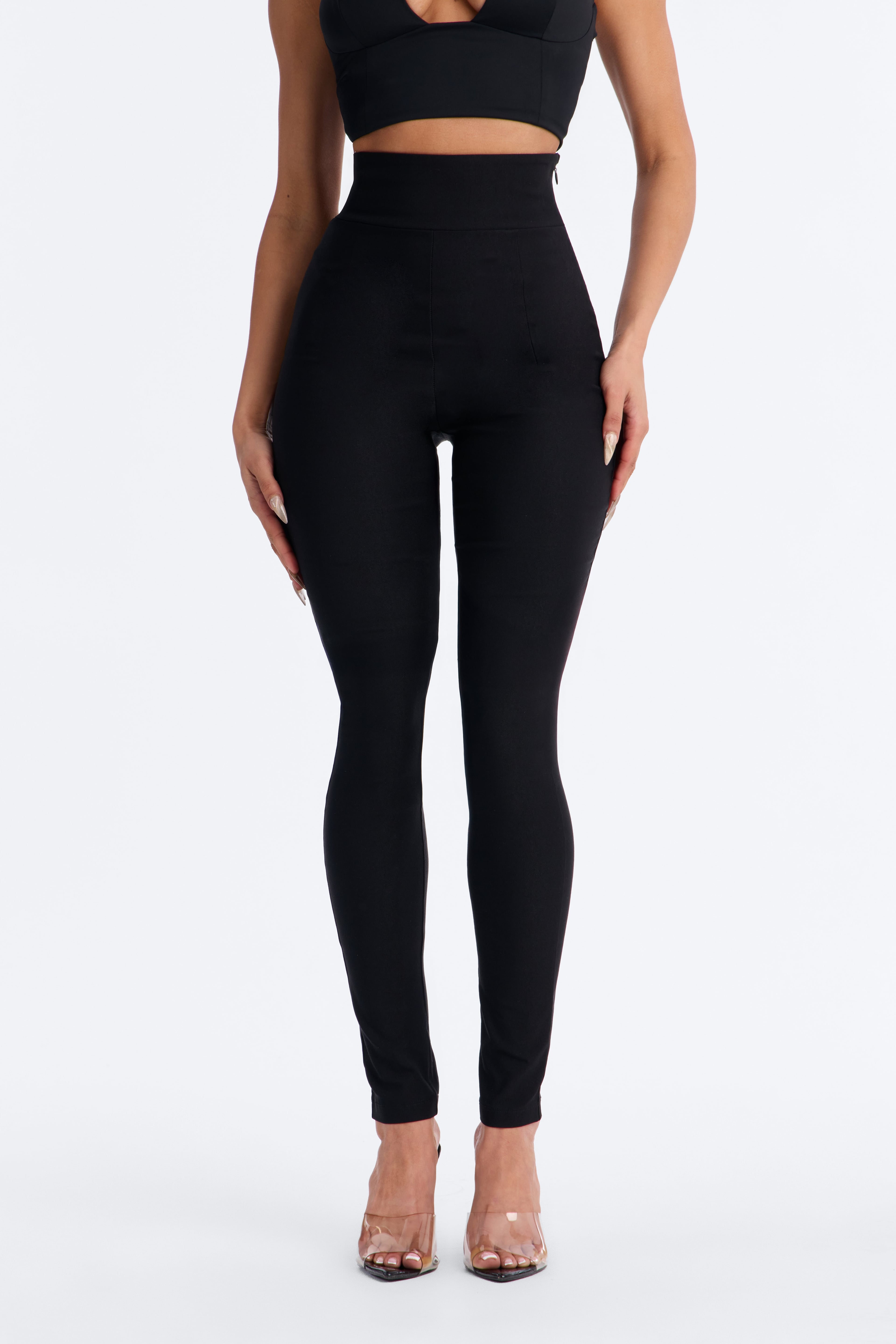 Tall Venetian High Rise Pants - Black image 5