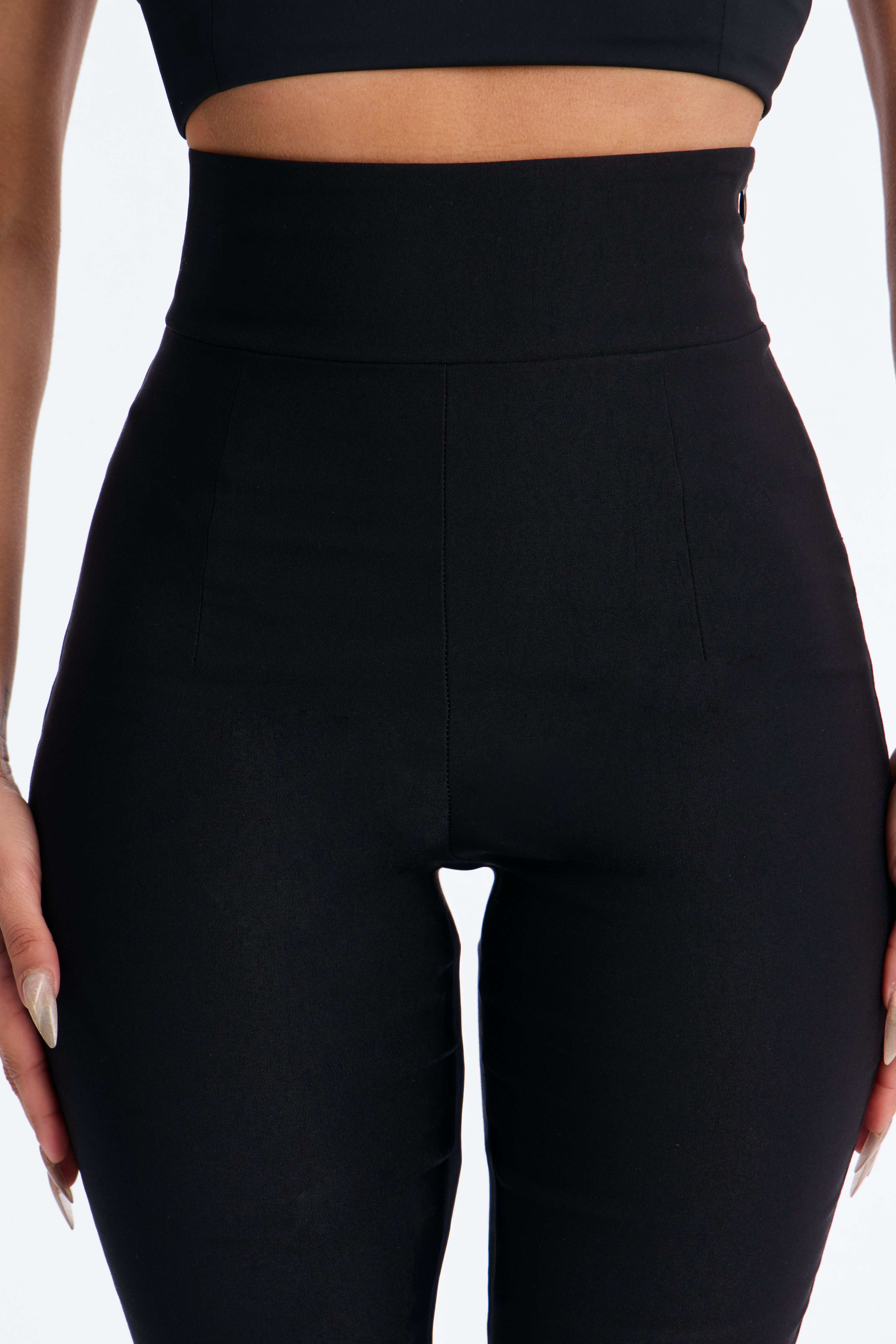 Tall Venetian High Rise Pants - Black image 6
