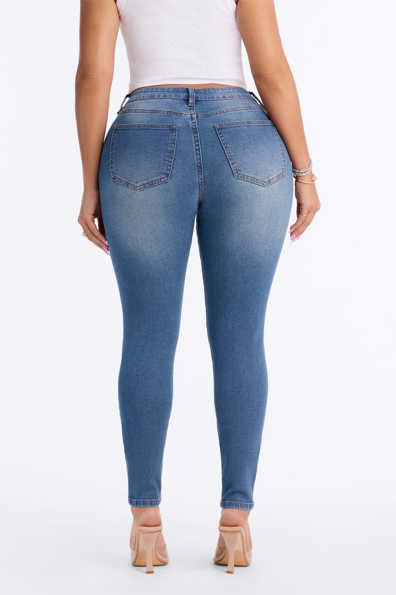 Tall She's Fire Stretch Skinny Jeans - Vintage Wash image 8