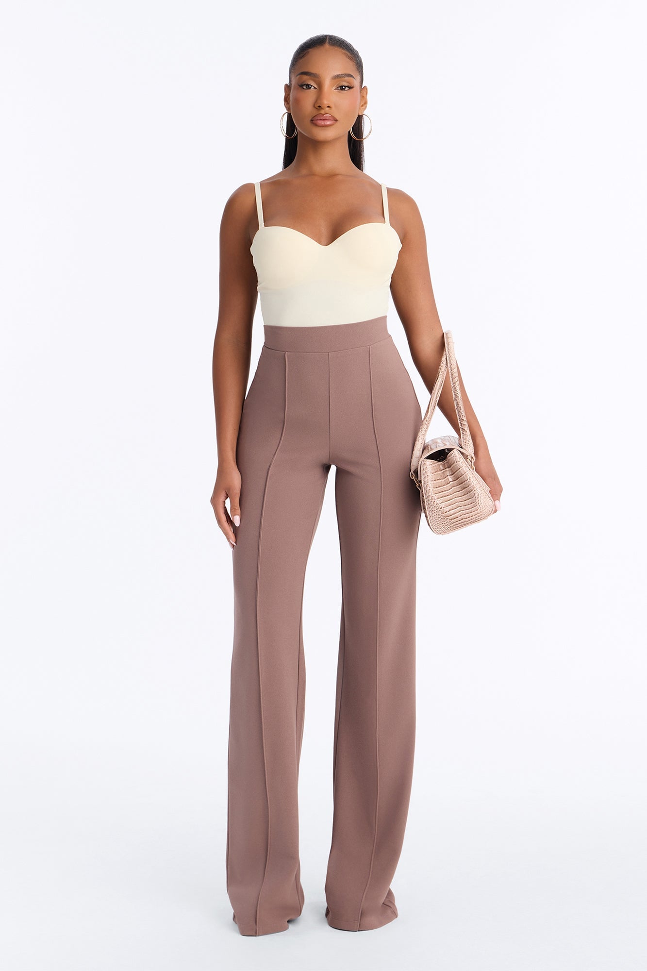 Tall Victoria High Waisted Dress Pants - Caffe image 5