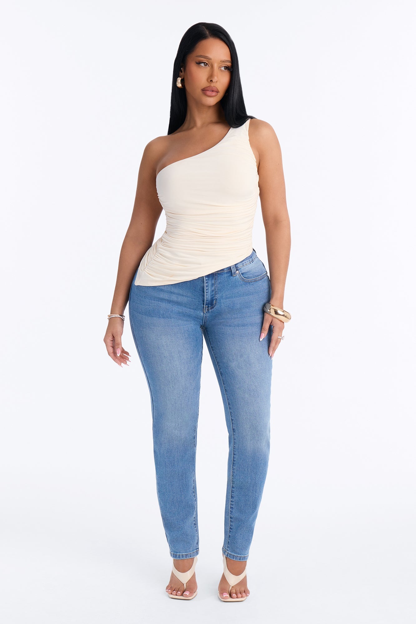 C'est La Vie Classic Stretch Skinny Jeans - Light Wash image 2