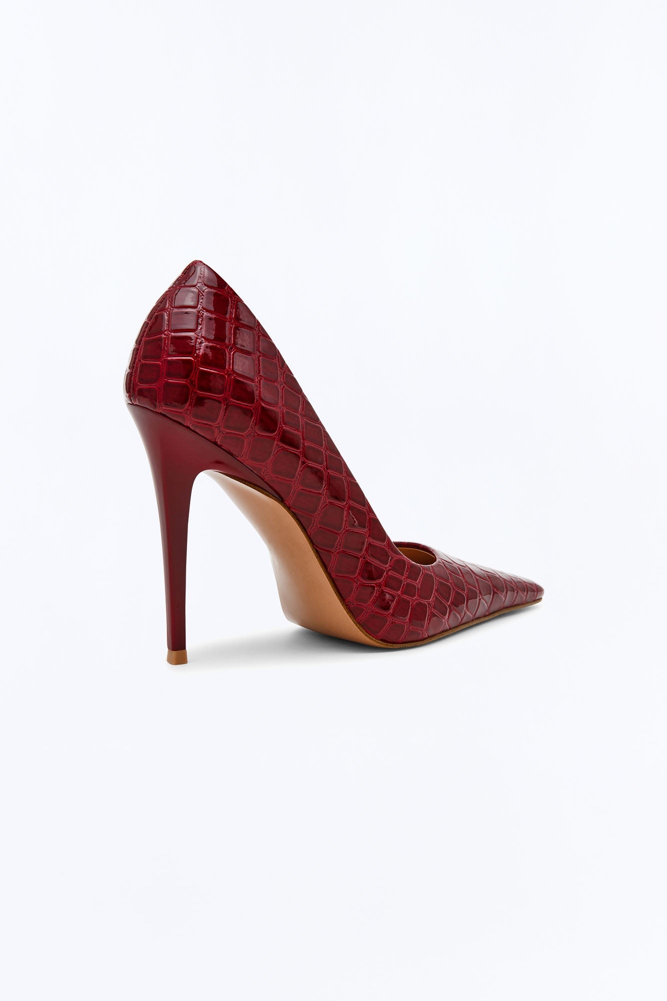 Steve Madden Elegant Crocodile Stiletto Pumps - Red image 4