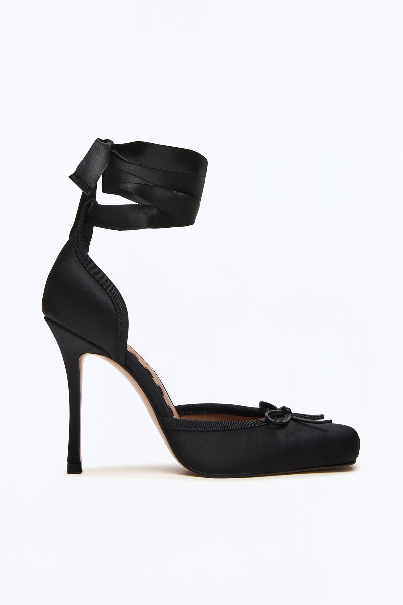 Steve Madden Larina Satin Pumps - Black image 3