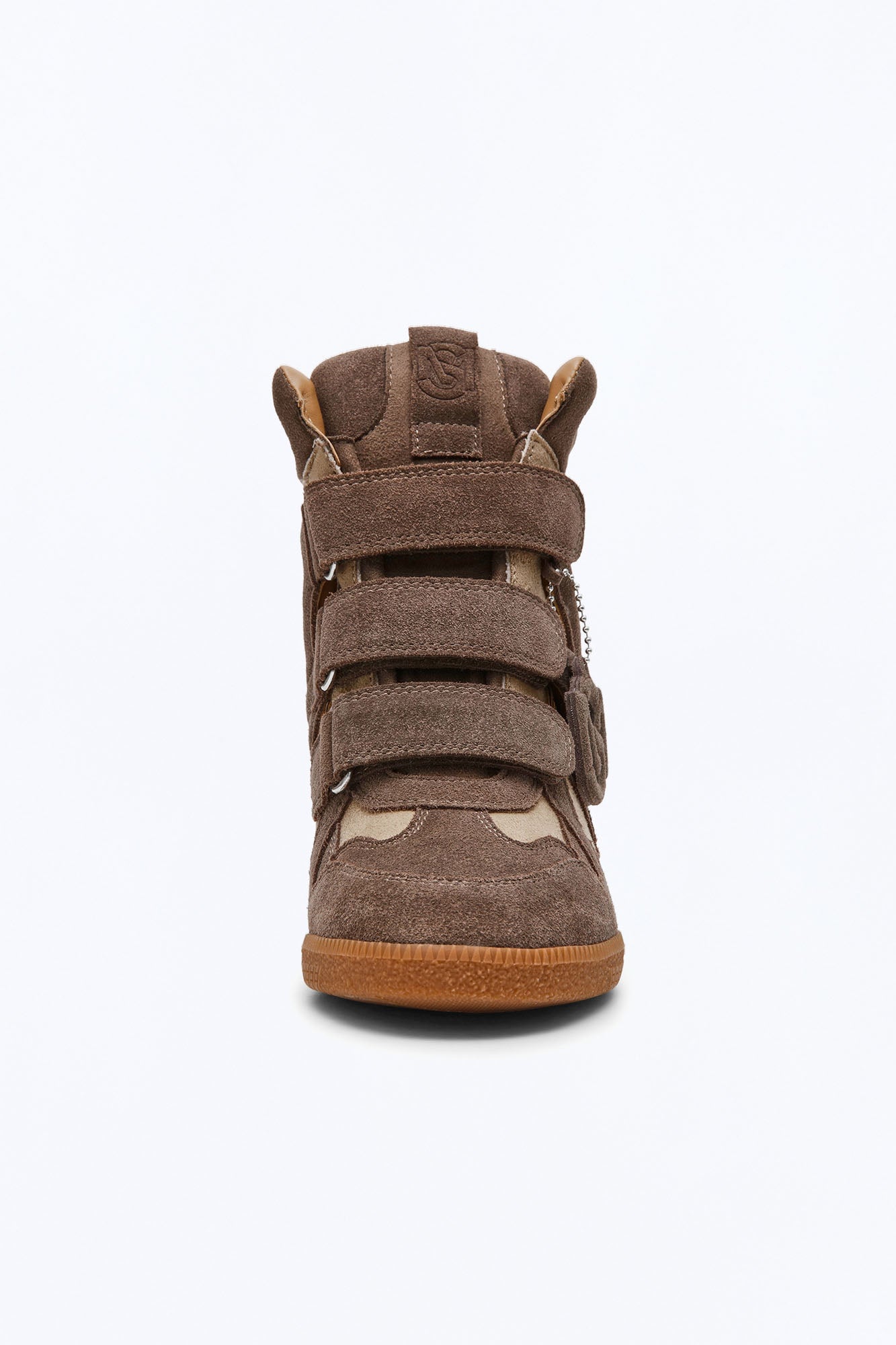 Steve Madden Mavis Suede Wedge Sneakers - Taupe image 4