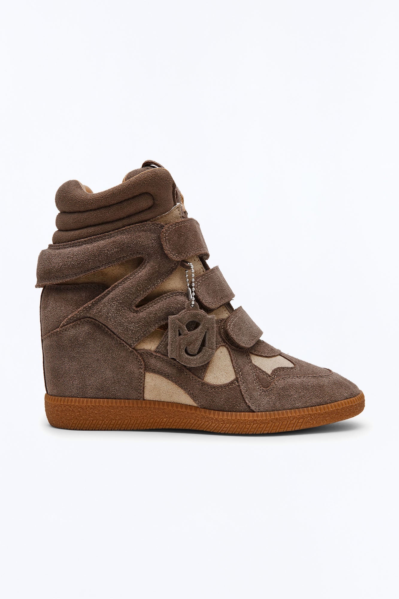 Steve Madden Mavis Suede Wedge Sneakers - Taupe image 2