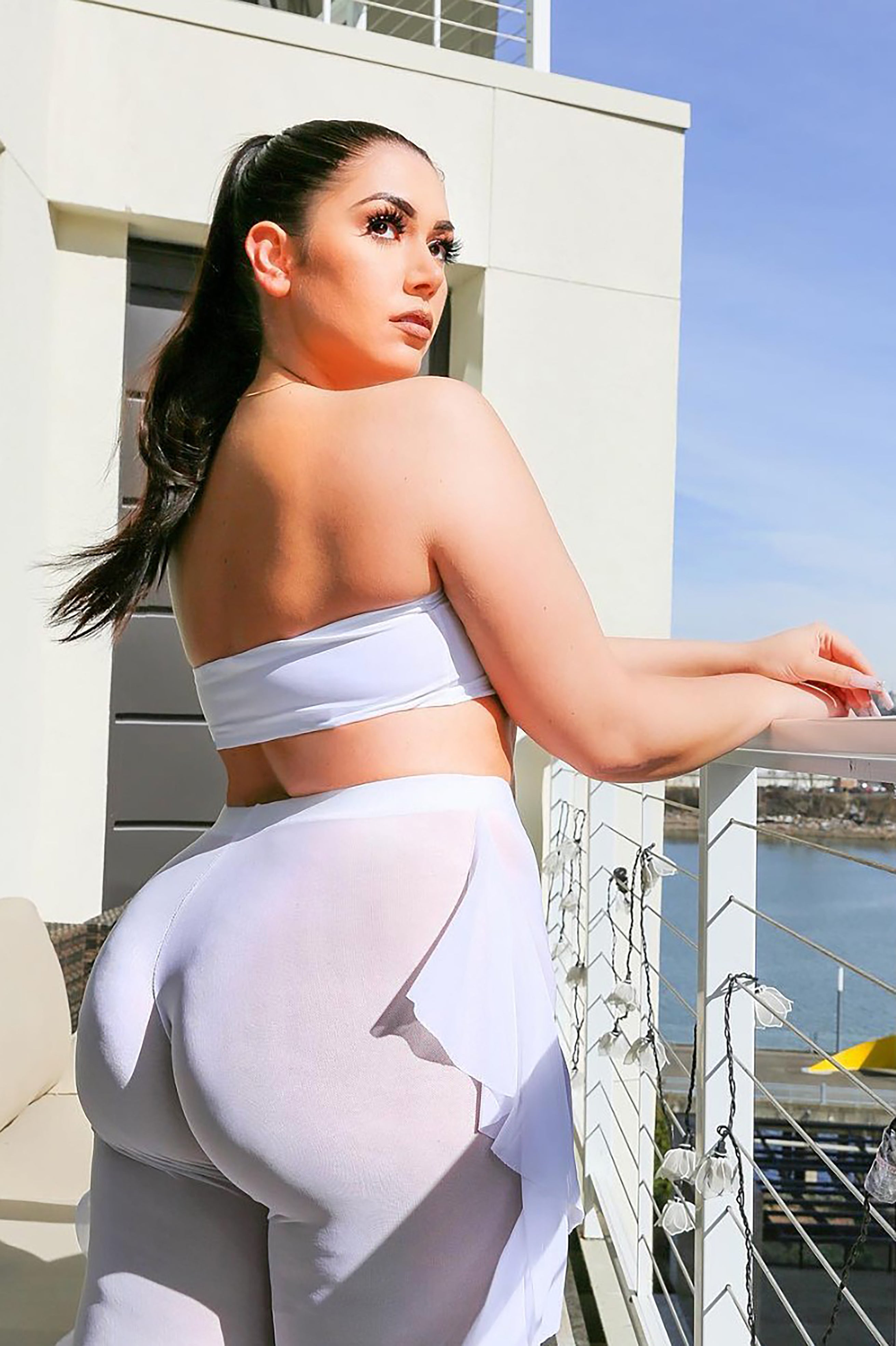 Sunshine See Through Cover Up Pant - White image 8