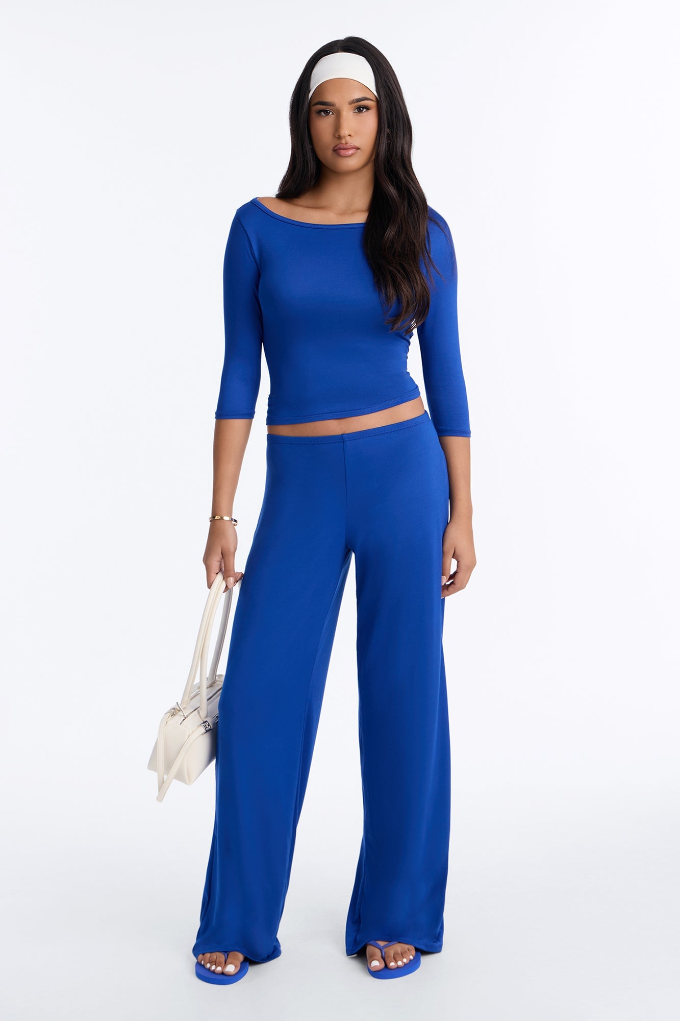 Leanne 3/4 Sleeve Pant Set - Royal image 5