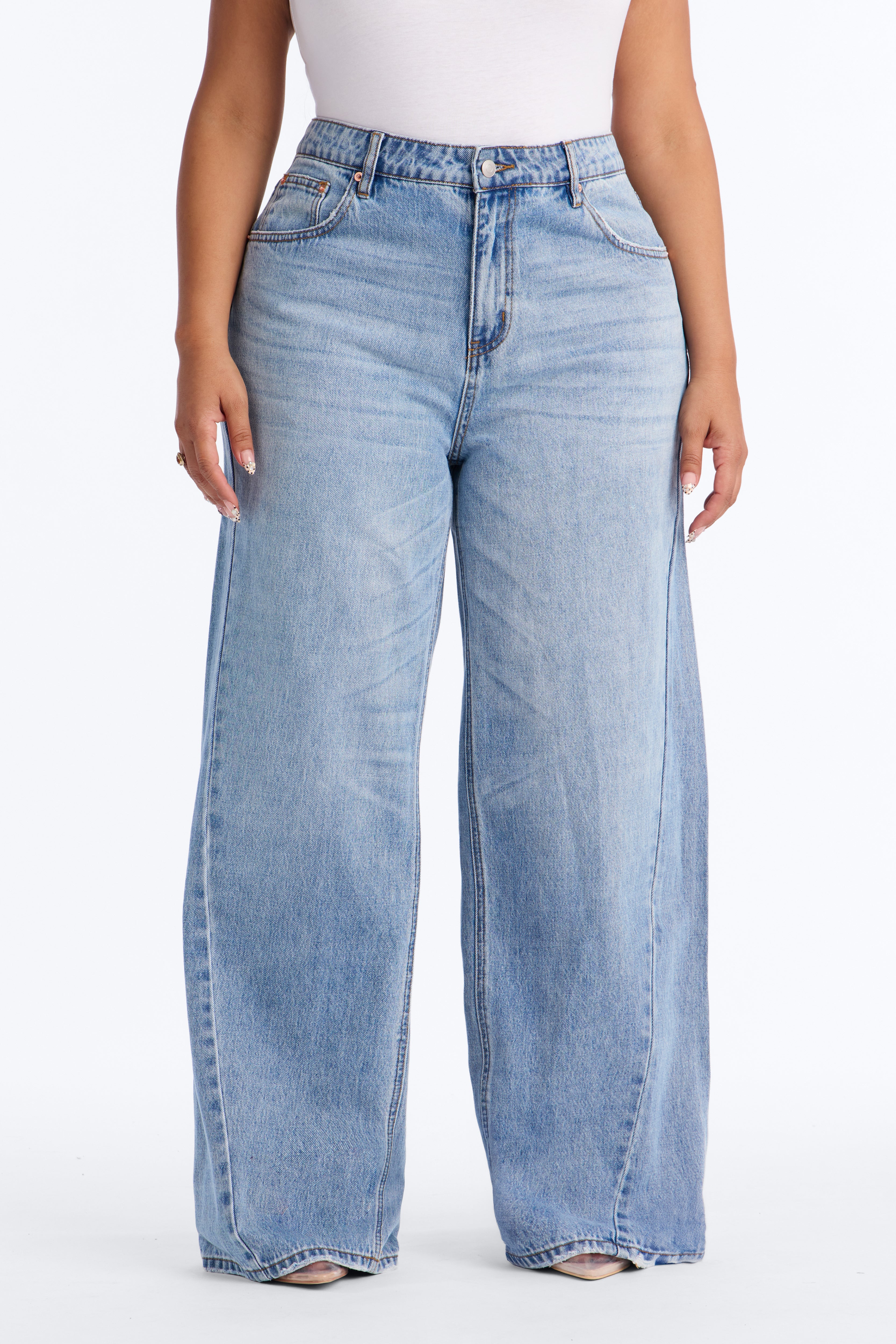 Chicago Edition Non Stretch Wide Leg Jeans - Medium Wash image 2