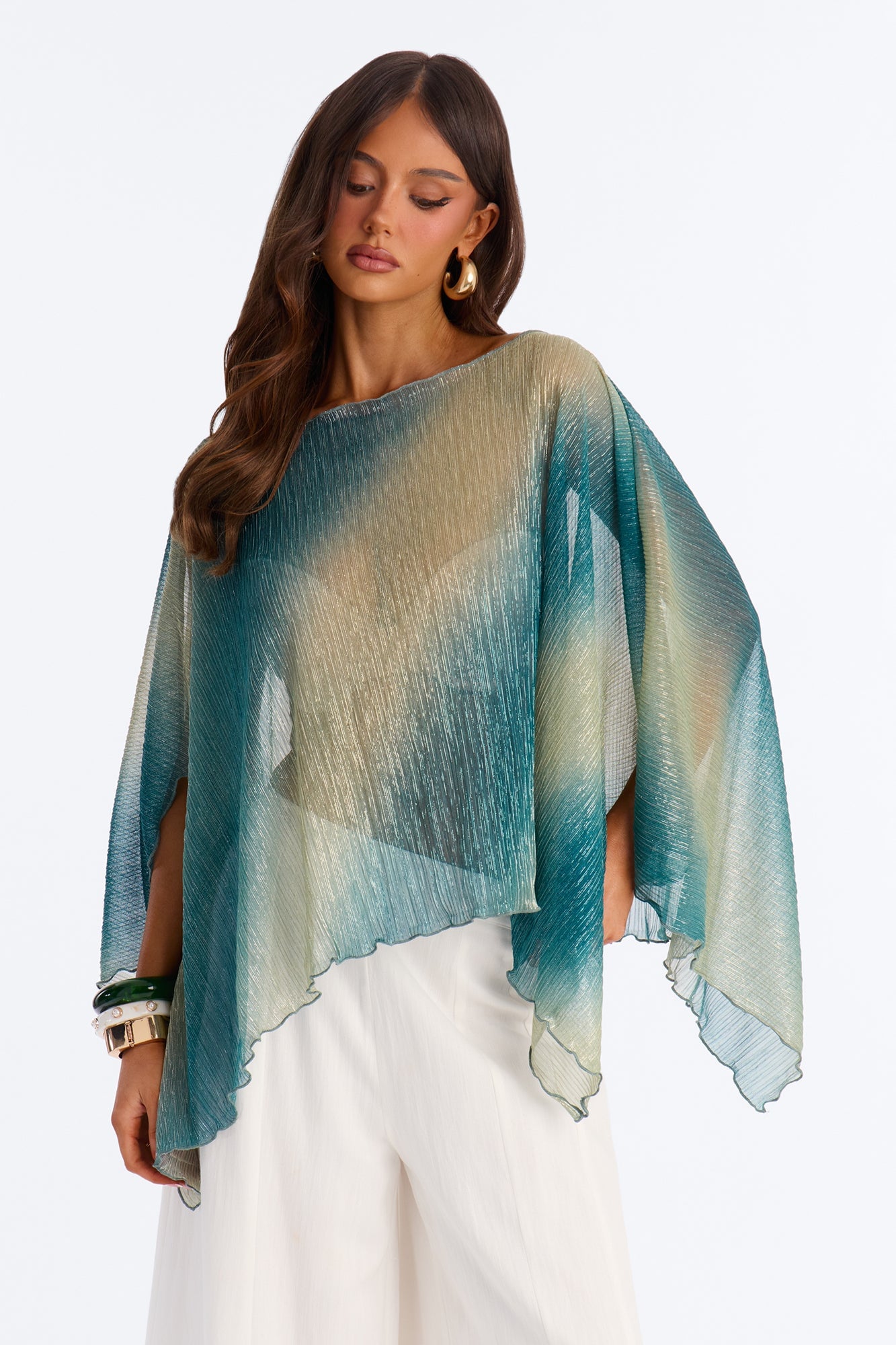 Taylor Ombre Metallic Knit Top - Blue/combo image 5