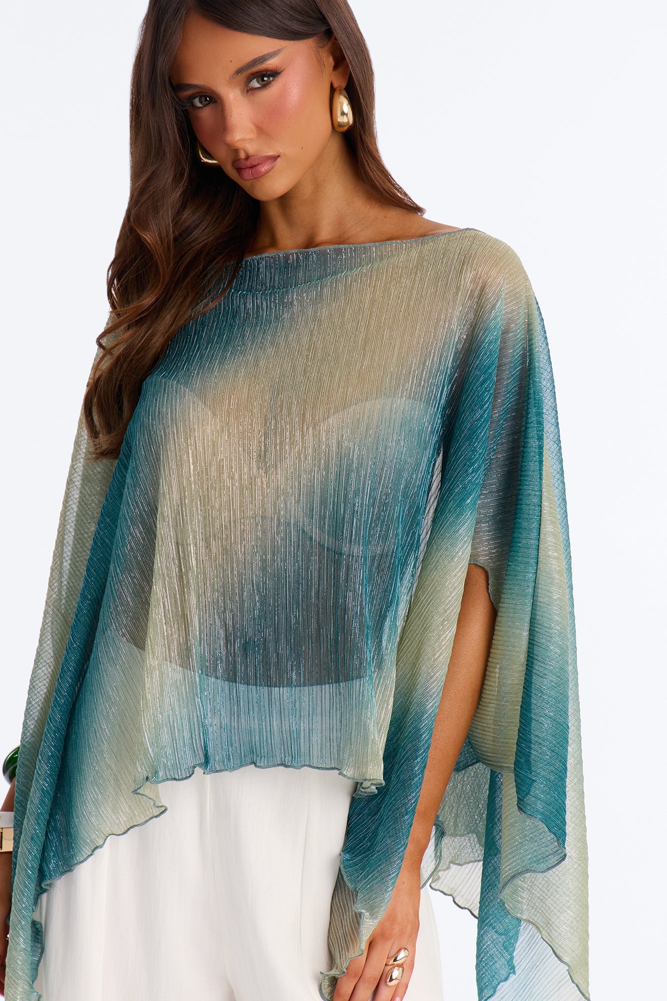 Taylor Ombre Metallic Knit Top - Blue/combo image 7