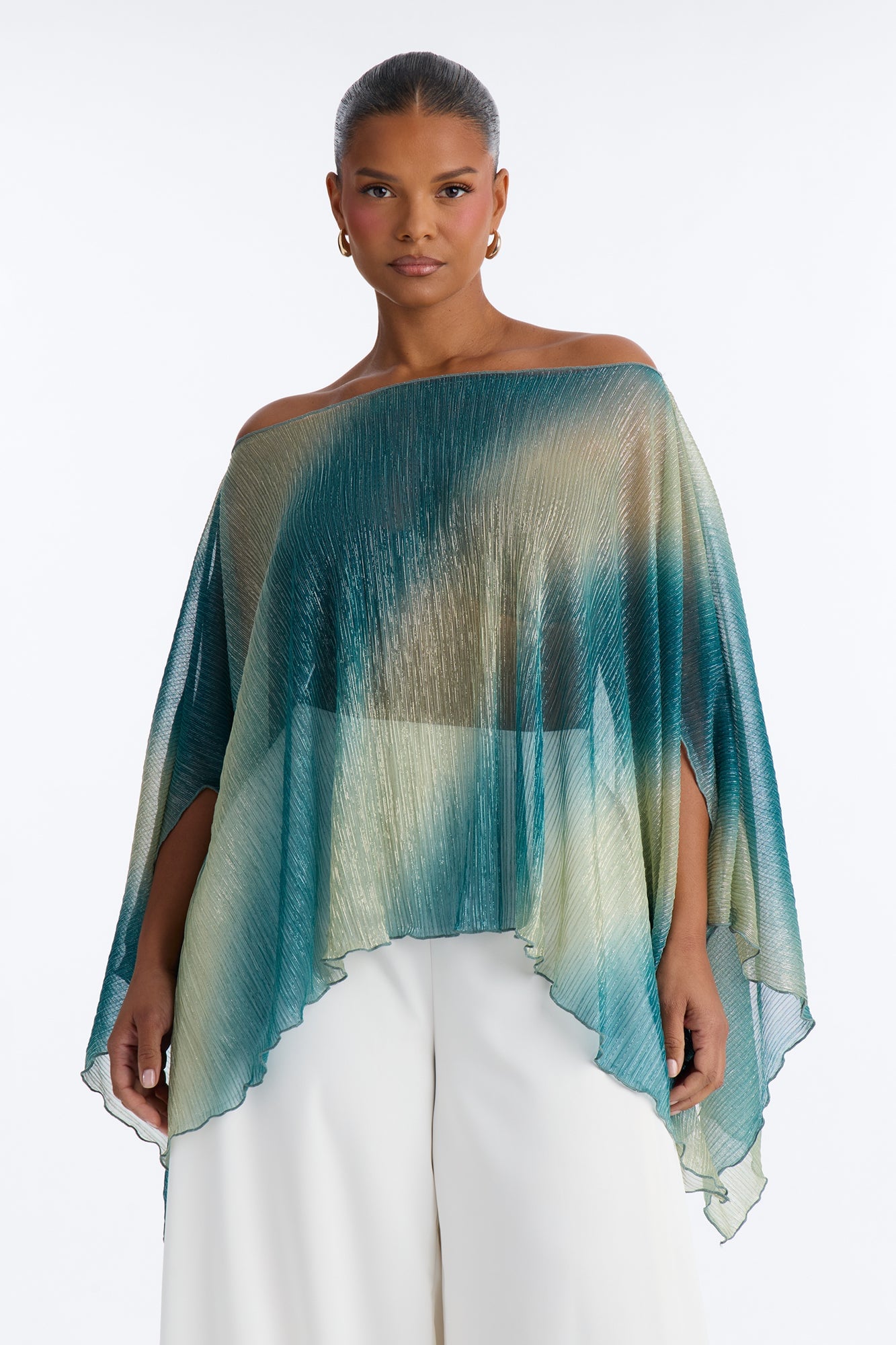 Taylor Ombre Metallic Knit Top - Blue/combo image 1